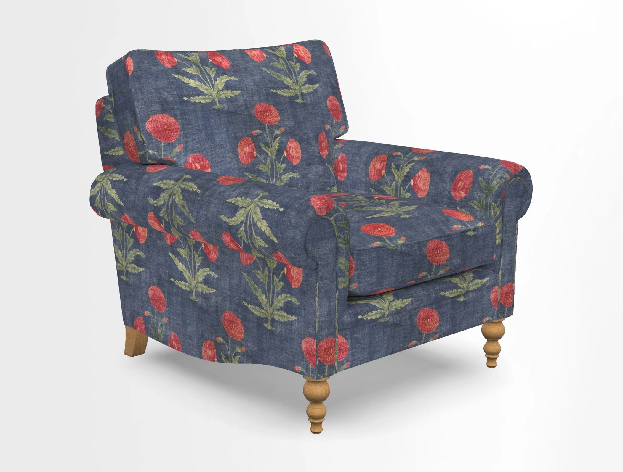 Aldingbourne Chair in Grain Sack Stripe Linen Red