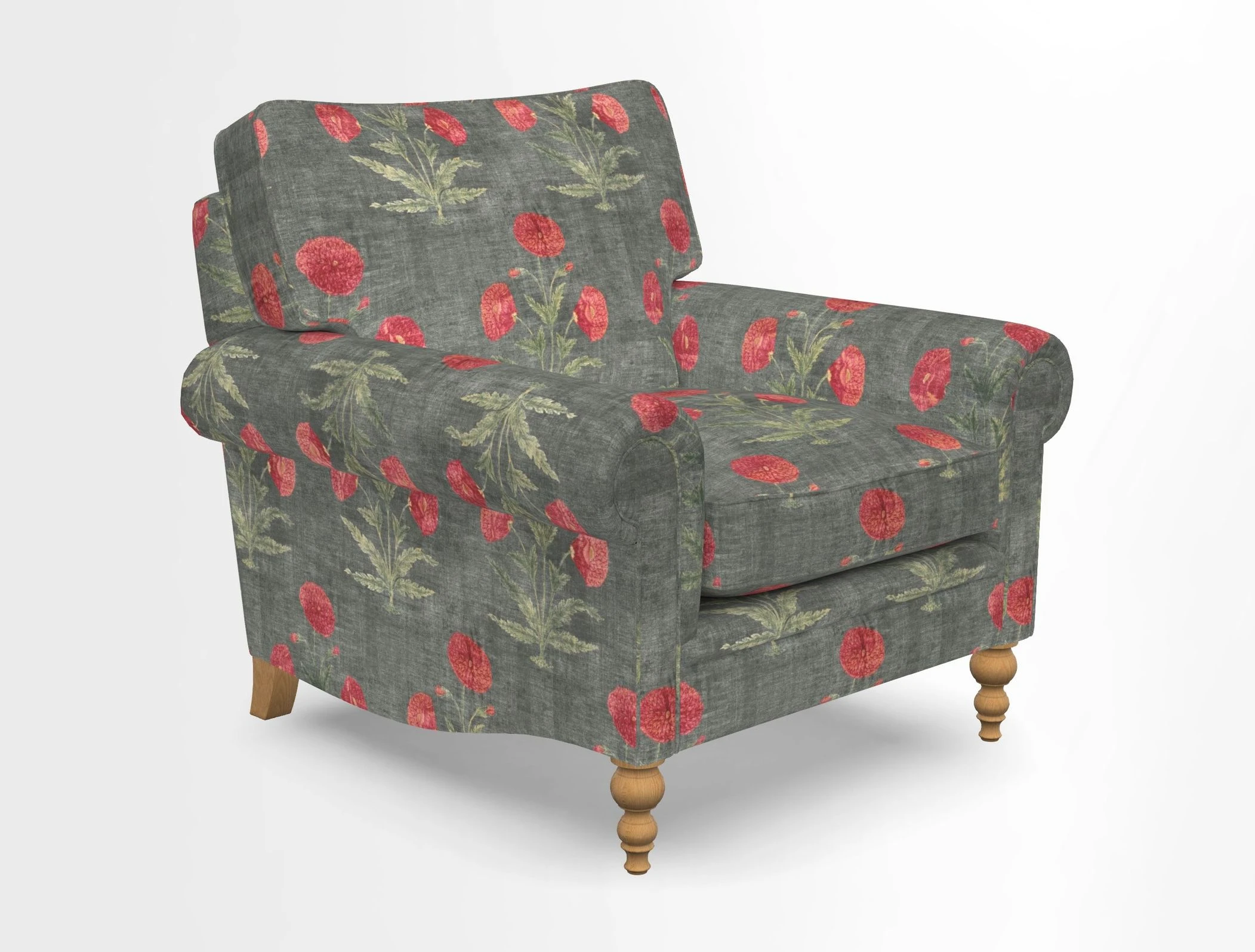 Aldingbourne Chair in Grain Sack Stripe Linen Red