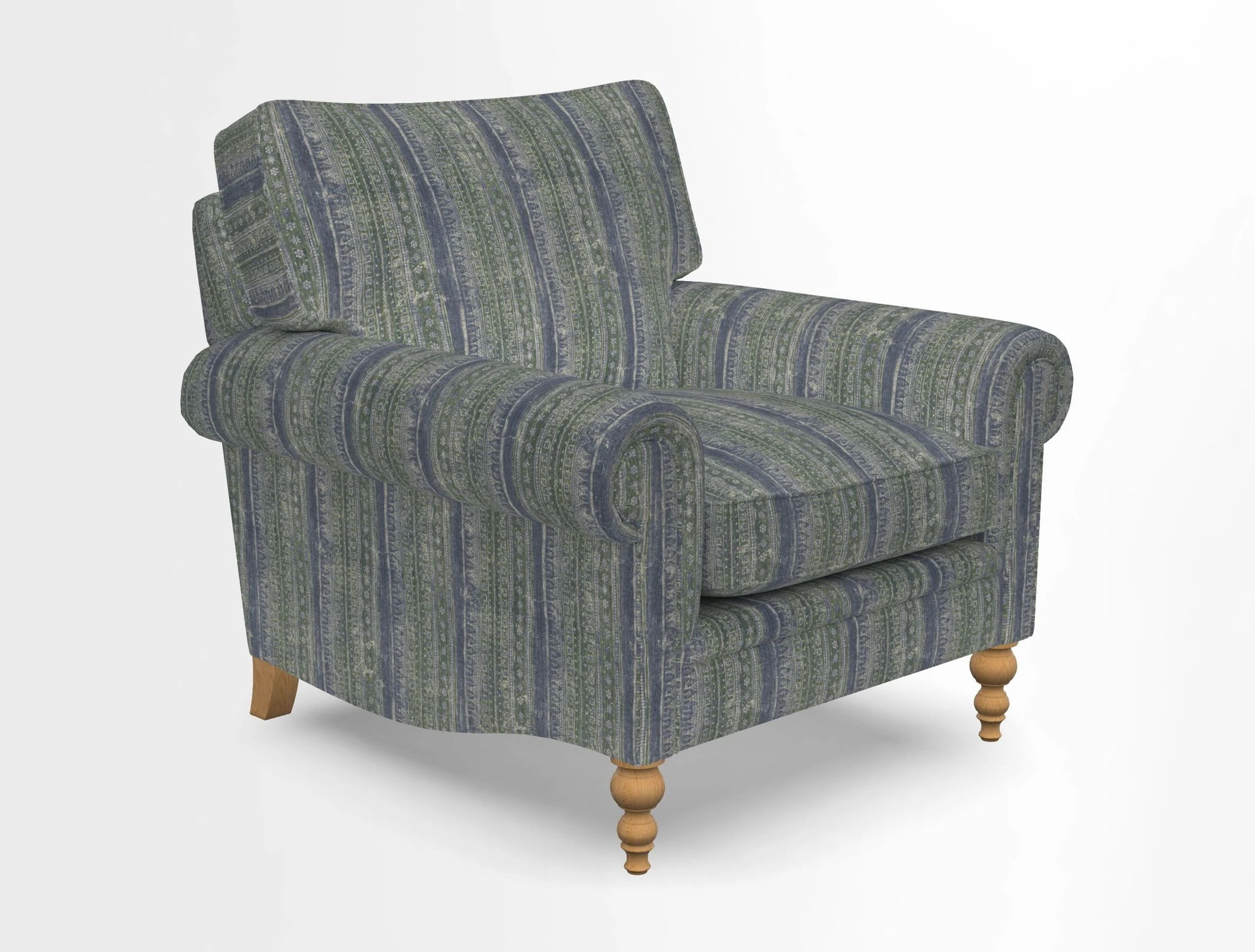 Aldingbourne Chair in Grain Sack Stripe Linen Red