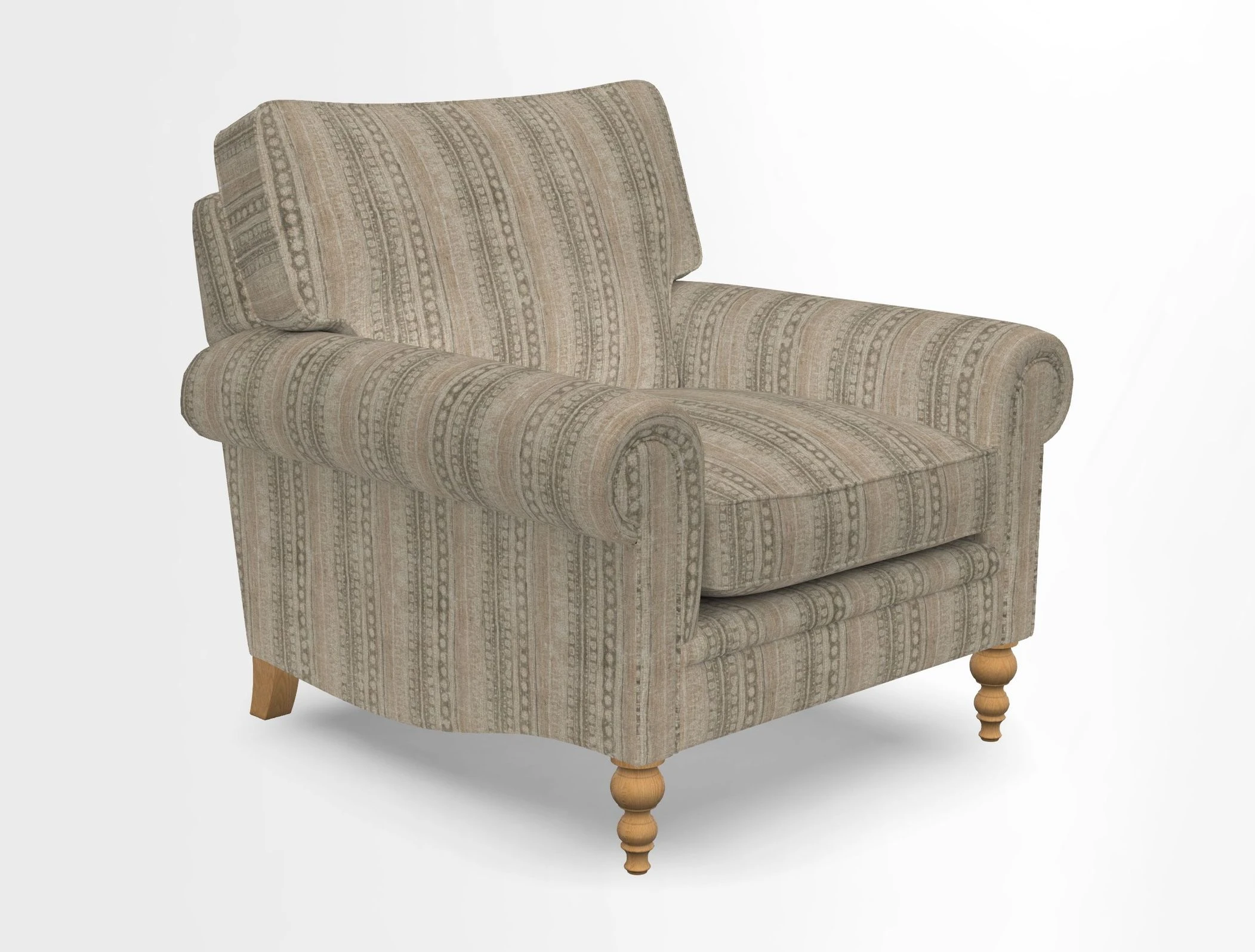 Aldingbourne Chair in Grain Sack Stripe Linen Red