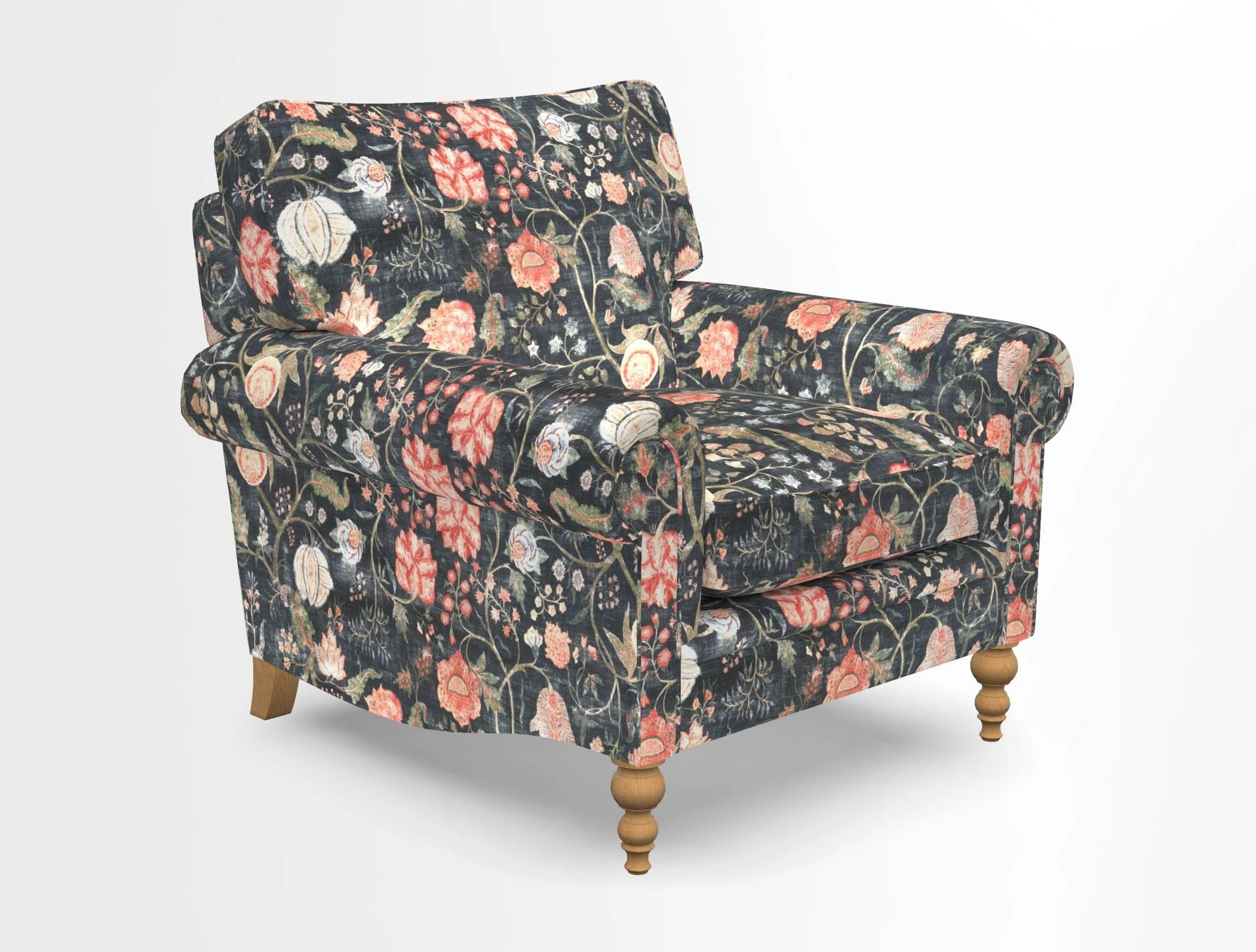 Aldingbourne Chair in Grain Sack Stripe Linen Red