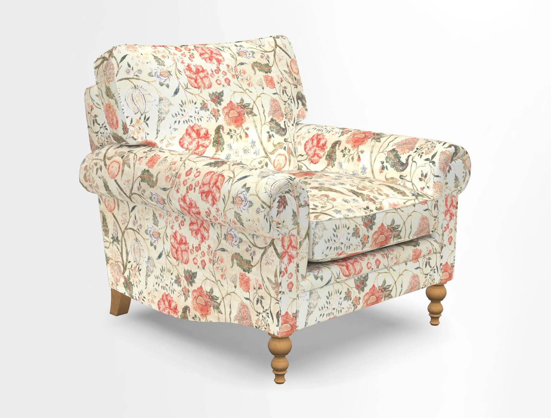 Aldingbourne Chair in Grain Sack Stripe Linen Red