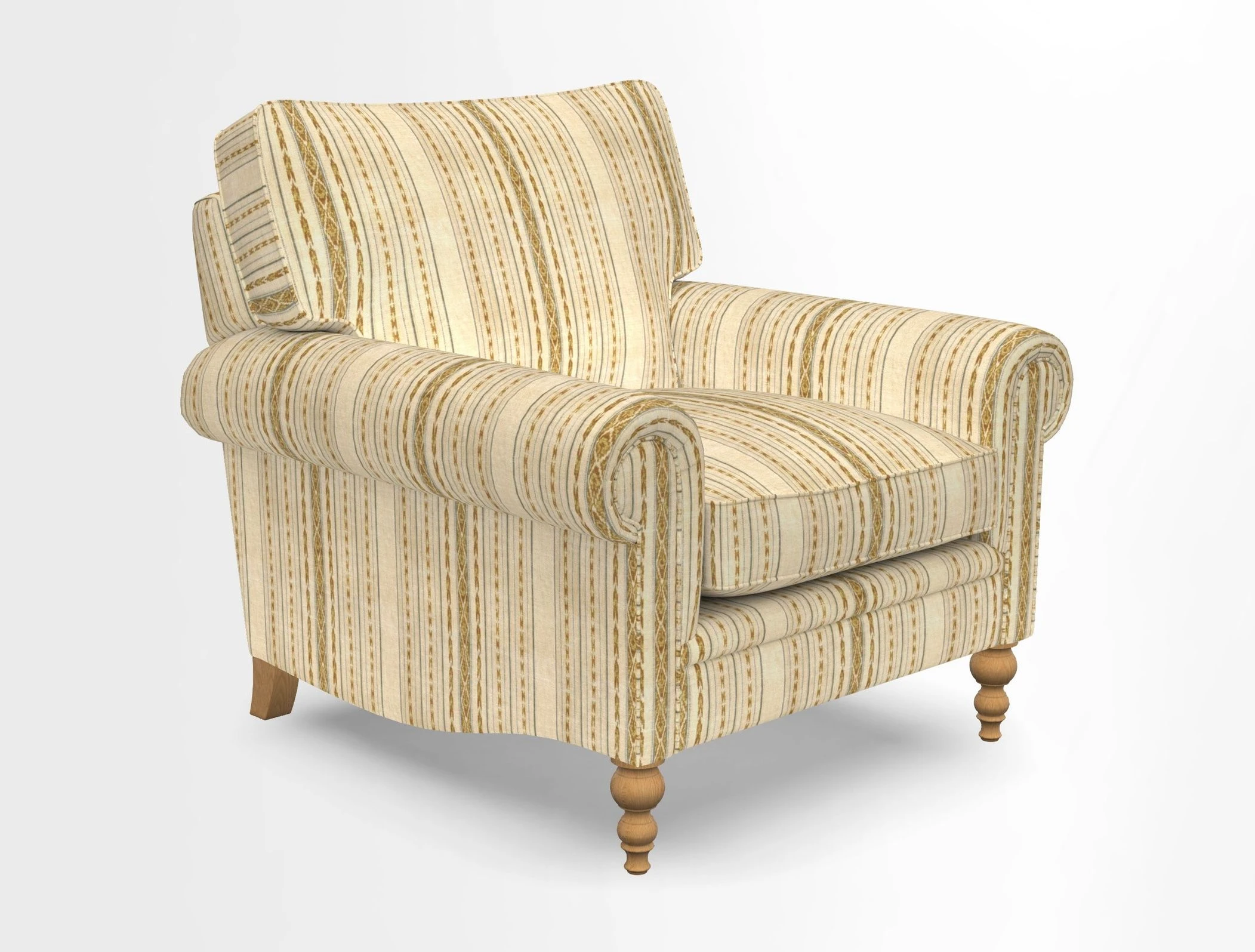 Aldingbourne Chair in Grain Sack Stripe Linen Red