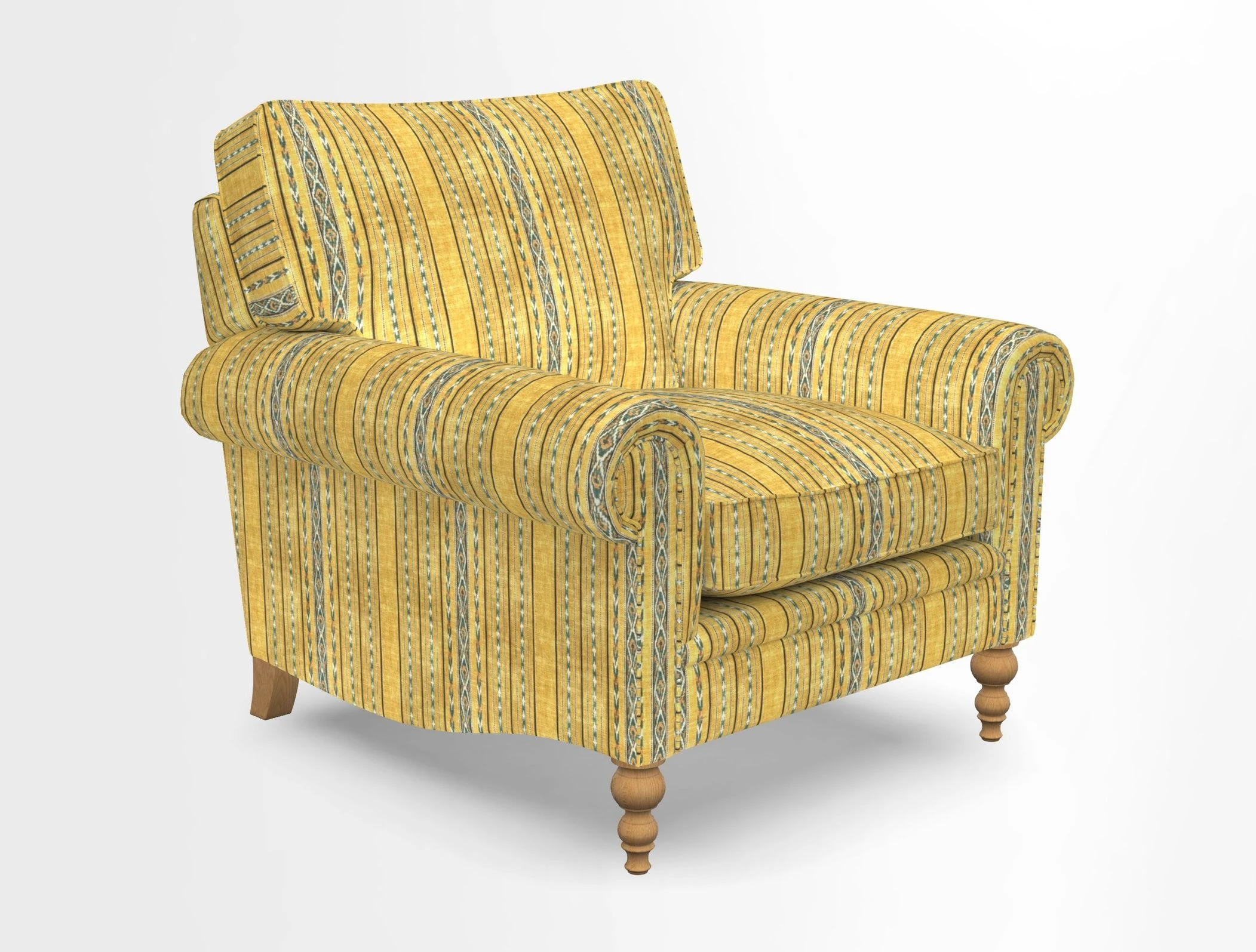 Aldingbourne Chair in Grain Sack Stripe Linen Red