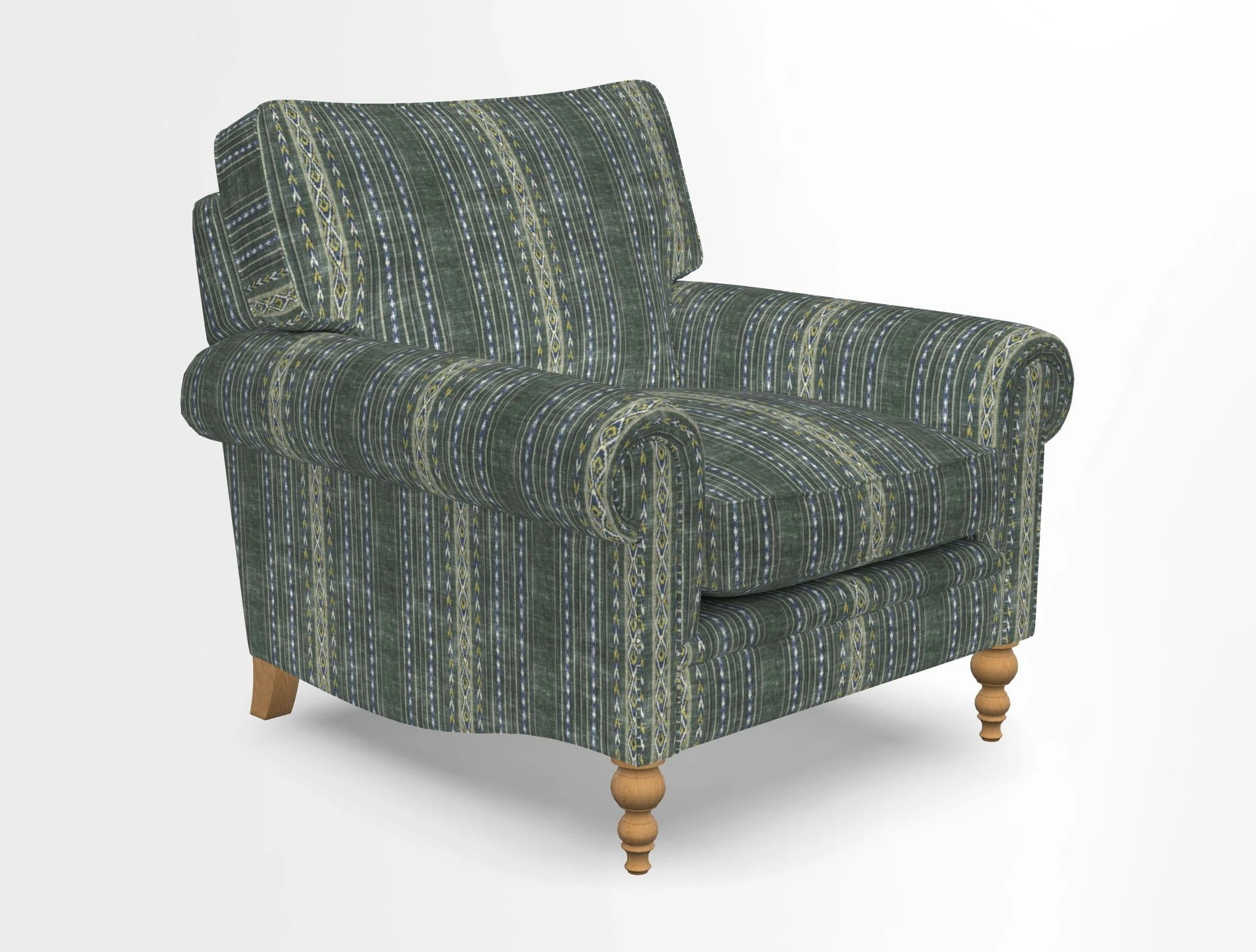 Aldingbourne Chair in Grain Sack Stripe Linen Red