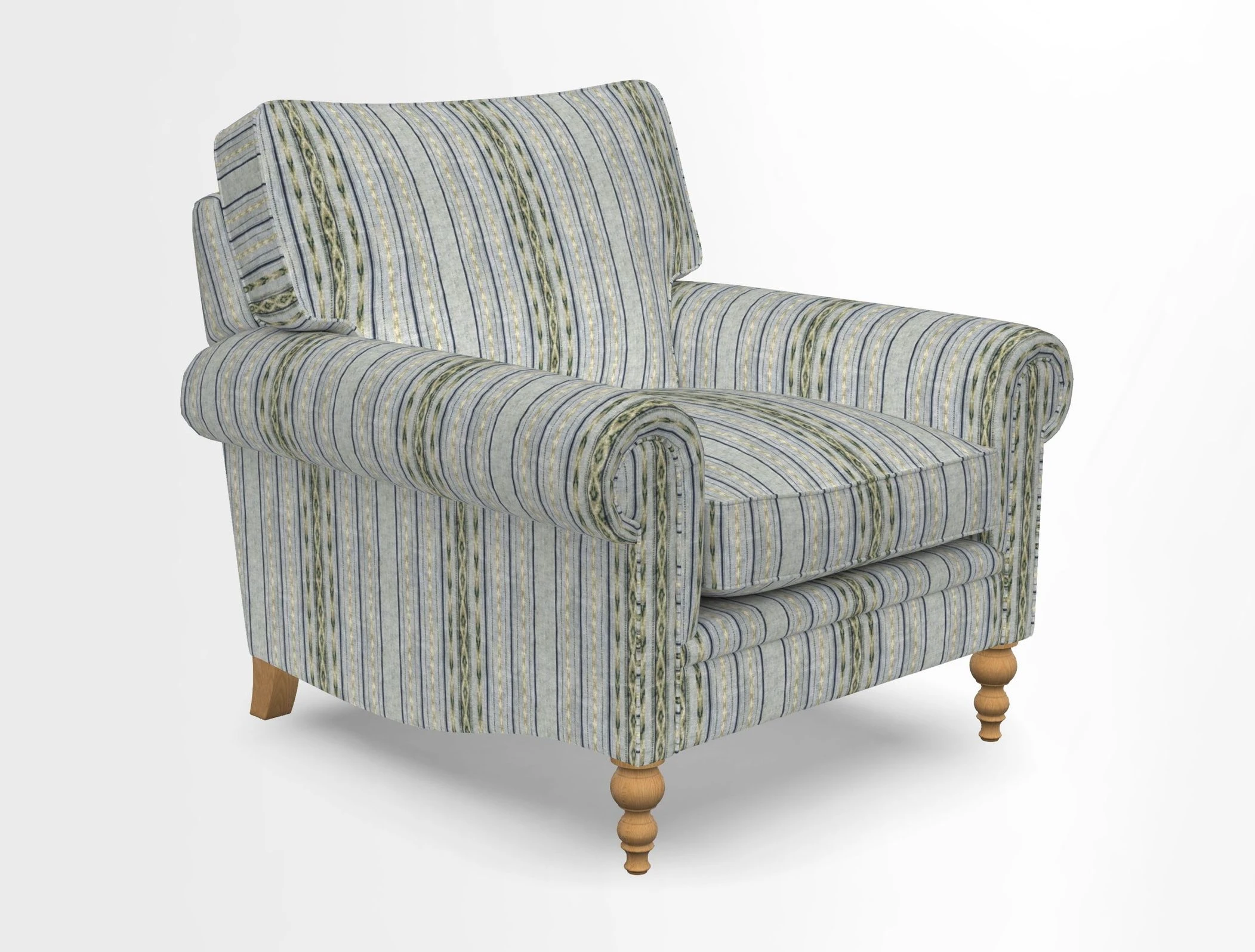 Aldingbourne Chair in Grain Sack Stripe Linen Red