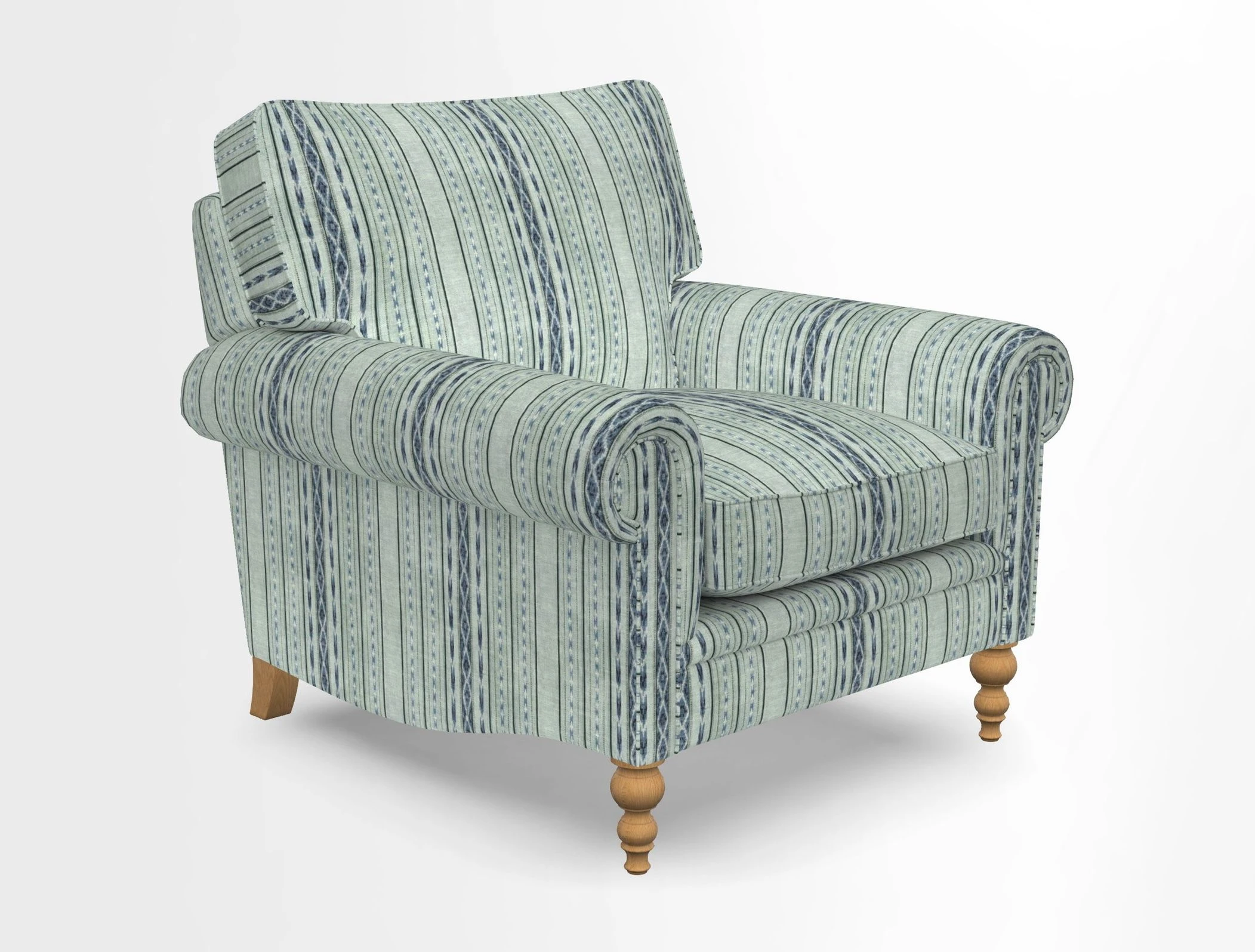 Aldingbourne Chair in Grain Sack Stripe Linen Red