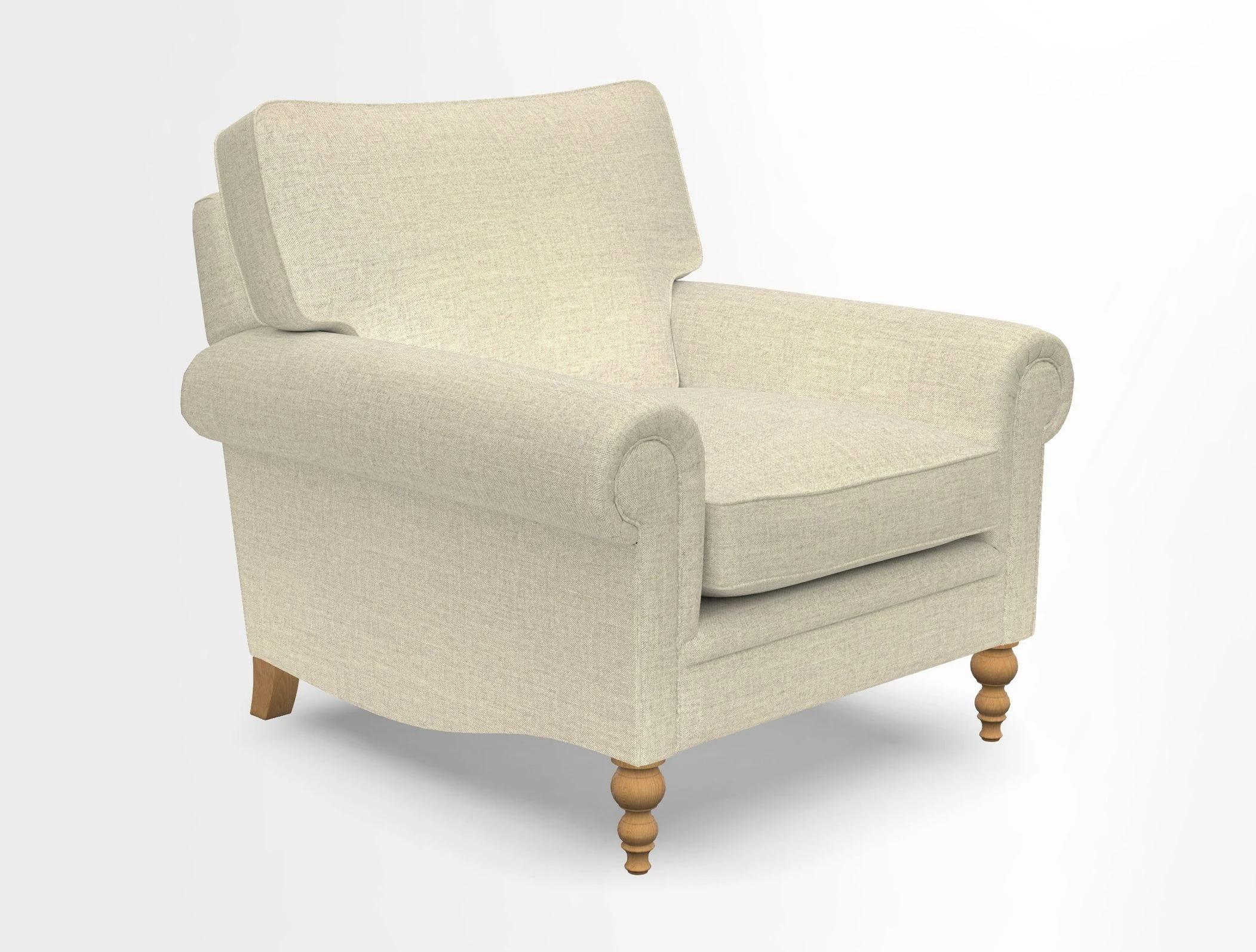 Aldingbourne Chair in Grain Sack Stripe Linen Red