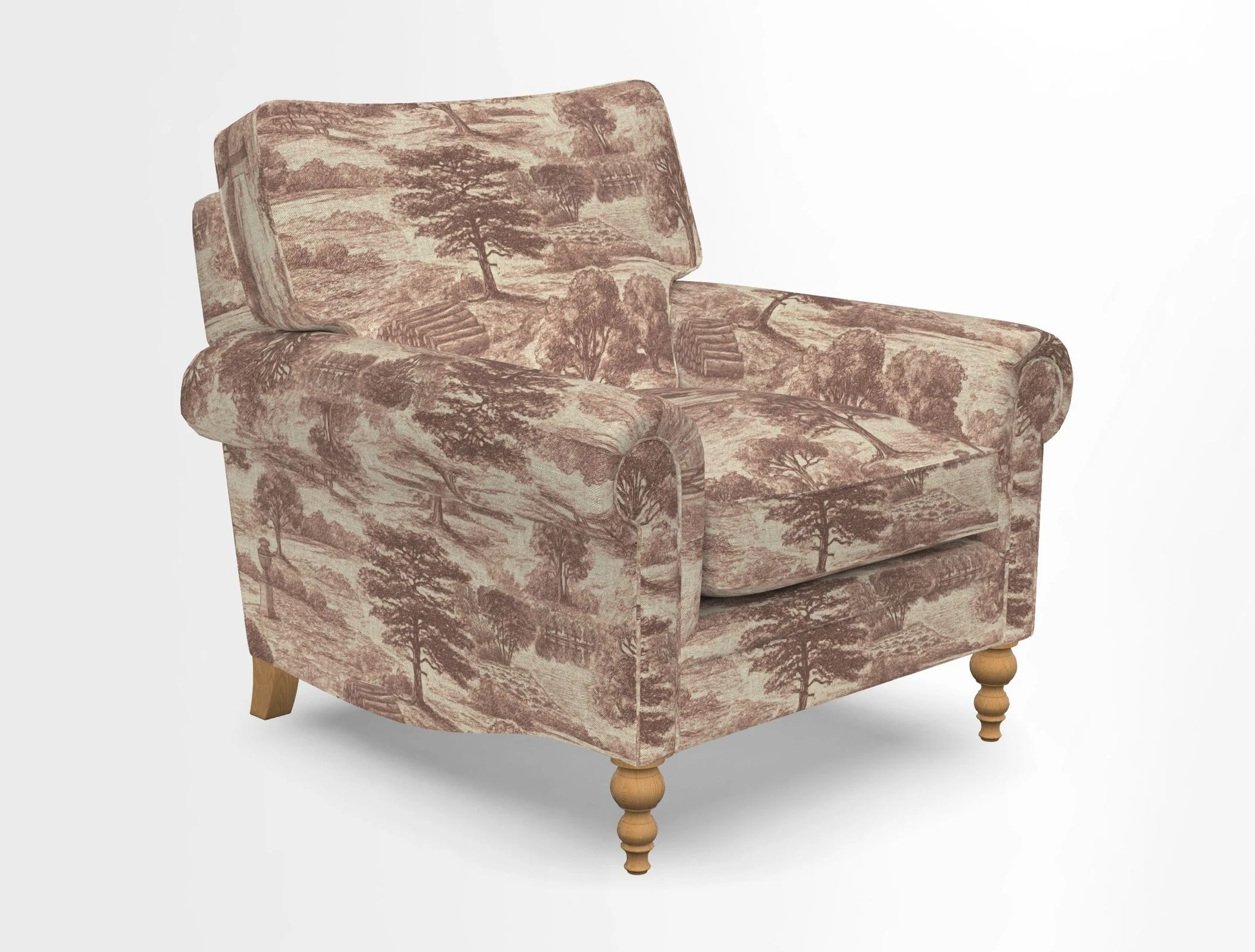 Aldingbourne Chair in Grain Sack Stripe Linen Red