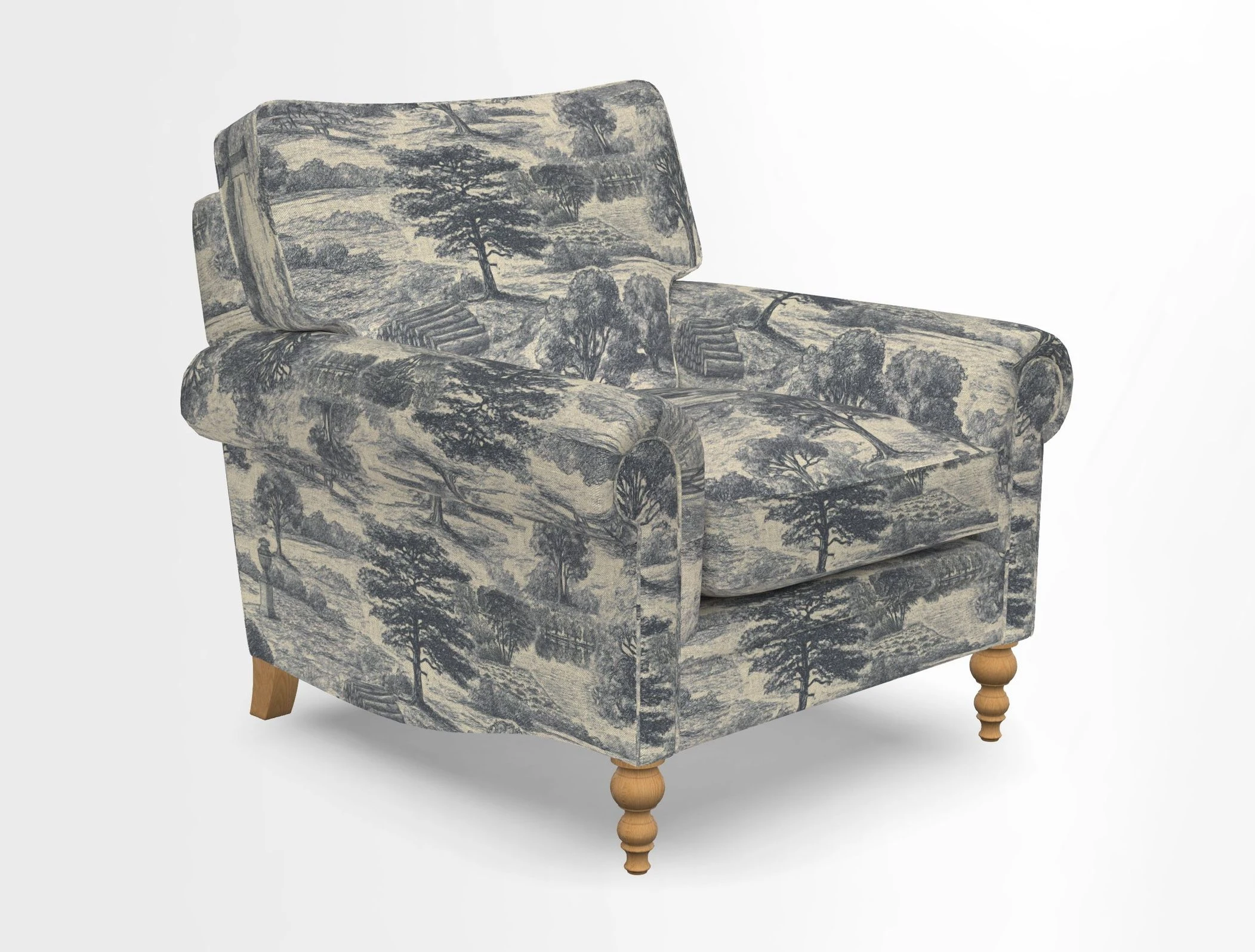 Aldingbourne Chair in Grain Sack Stripe Linen Red