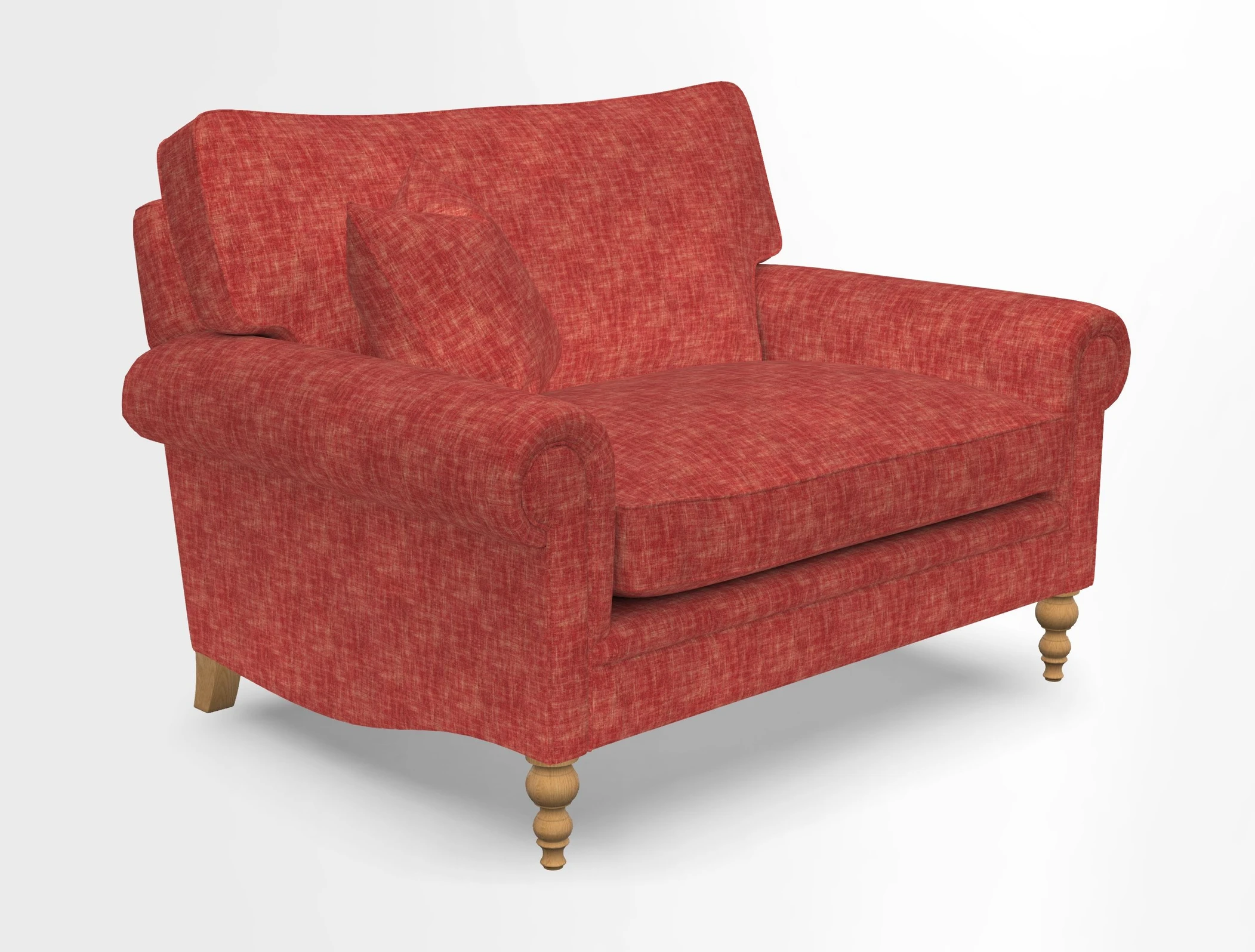 Aldingbourne 3 seater sofa in Grain Sack Stripe Linen Red