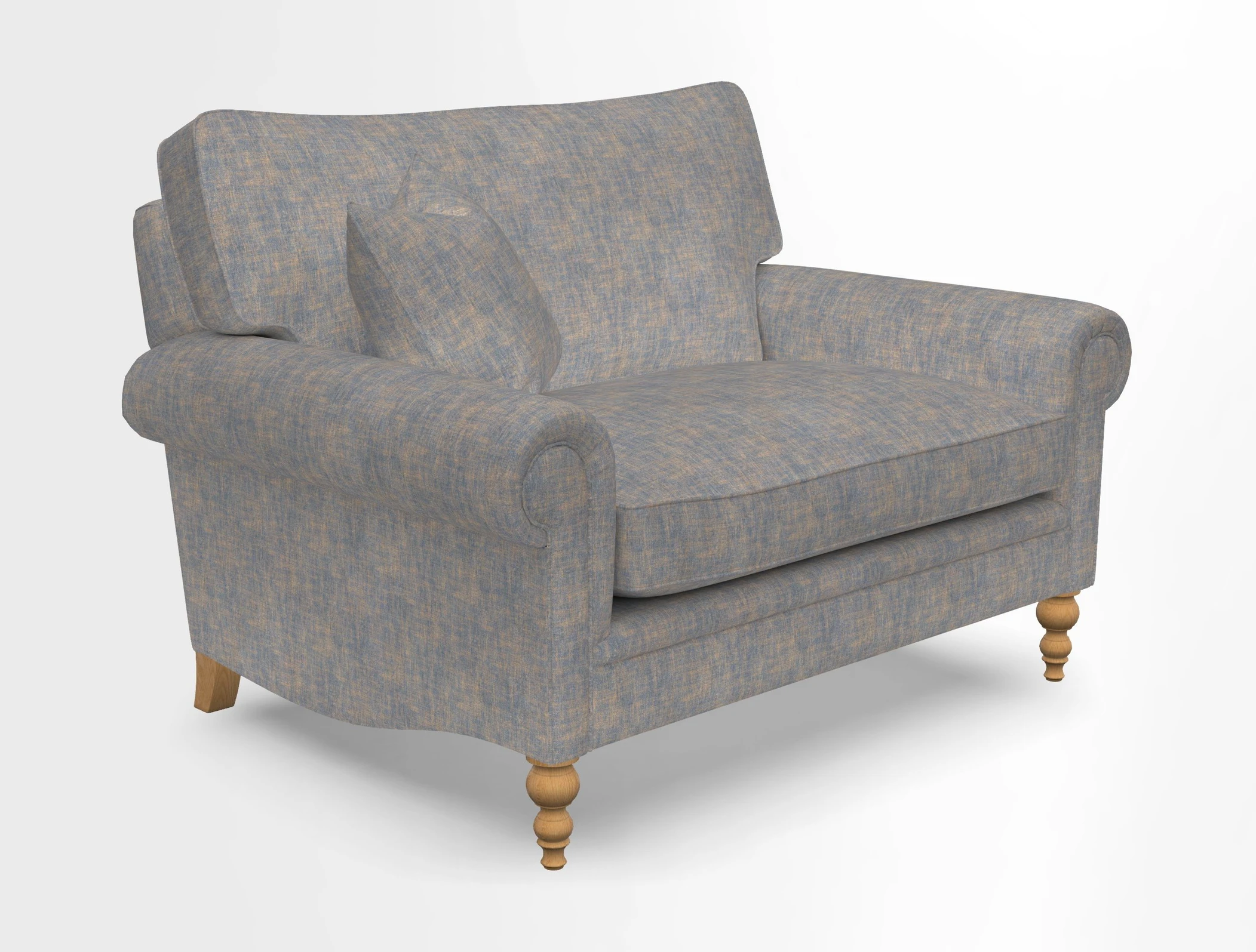 Aldingbourne 3 seater sofa in Grain Sack Stripe Linen Red