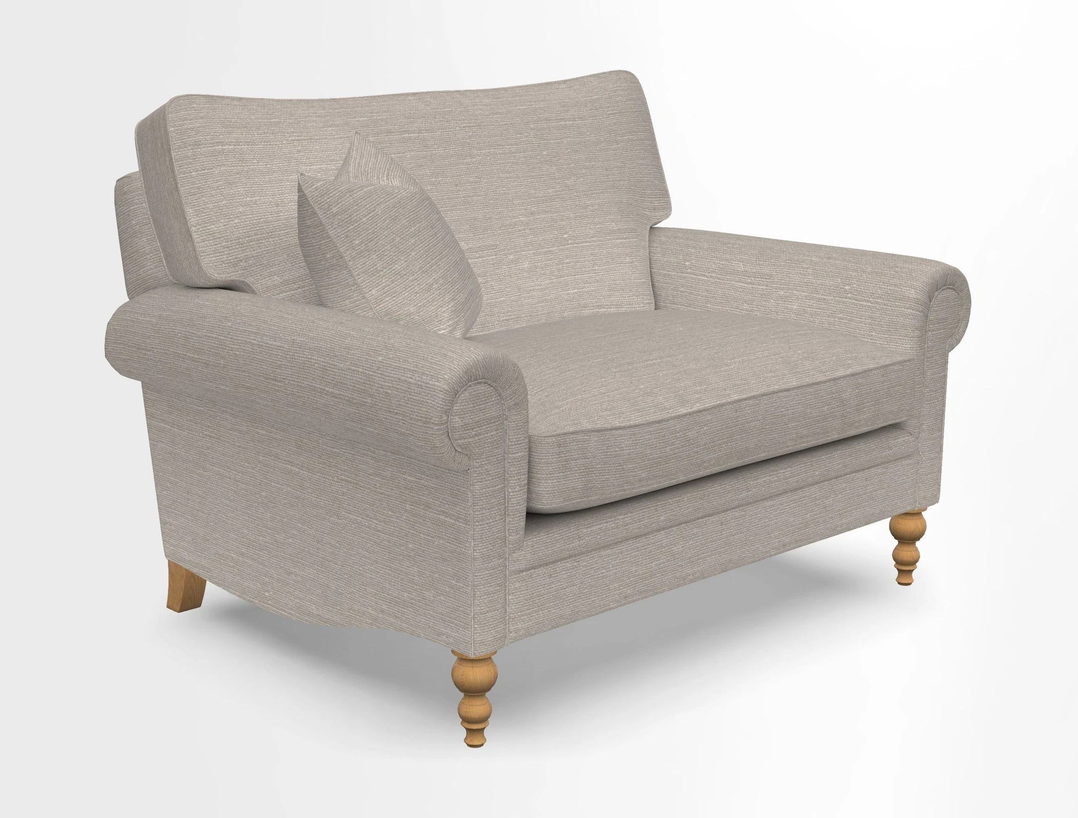 Aldingbourne 3 seater sofa in Grain Sack Stripe Linen Red