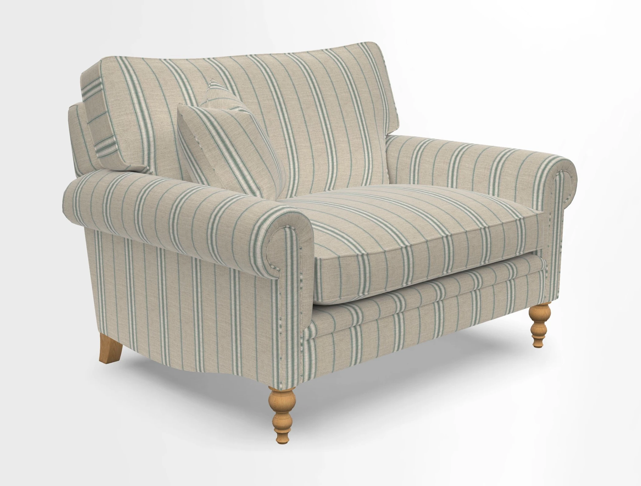 Aldingbourne 3 seater sofa in Grain Sack Stripe Linen Red