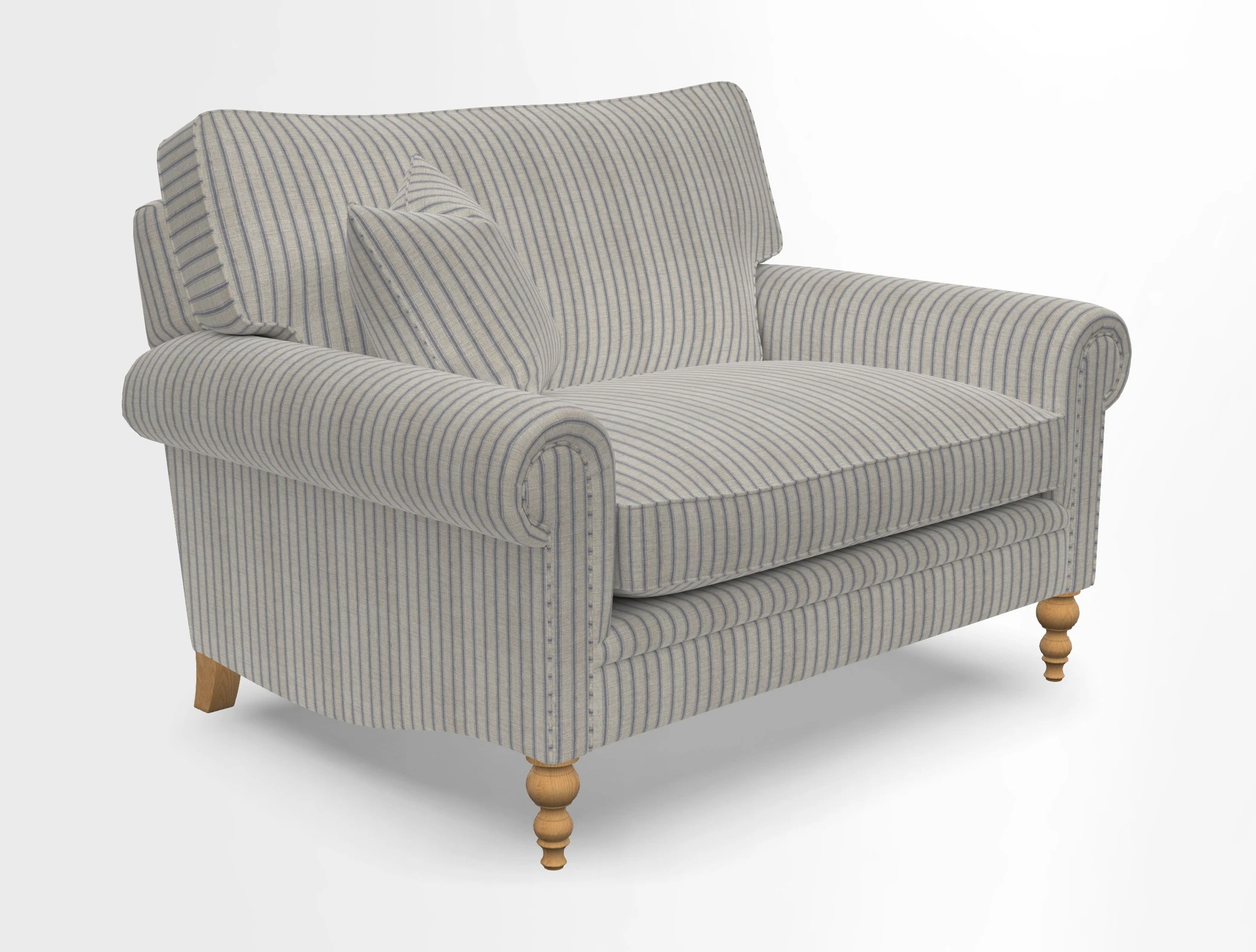 Aldingbourne 3 seater sofa in Grain Sack Stripe Linen Red