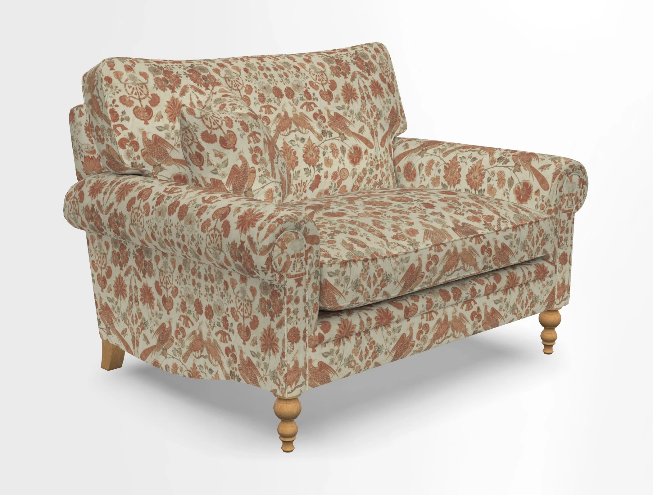 Aldingbourne 3 seater sofa in Grain Sack Stripe Linen Red