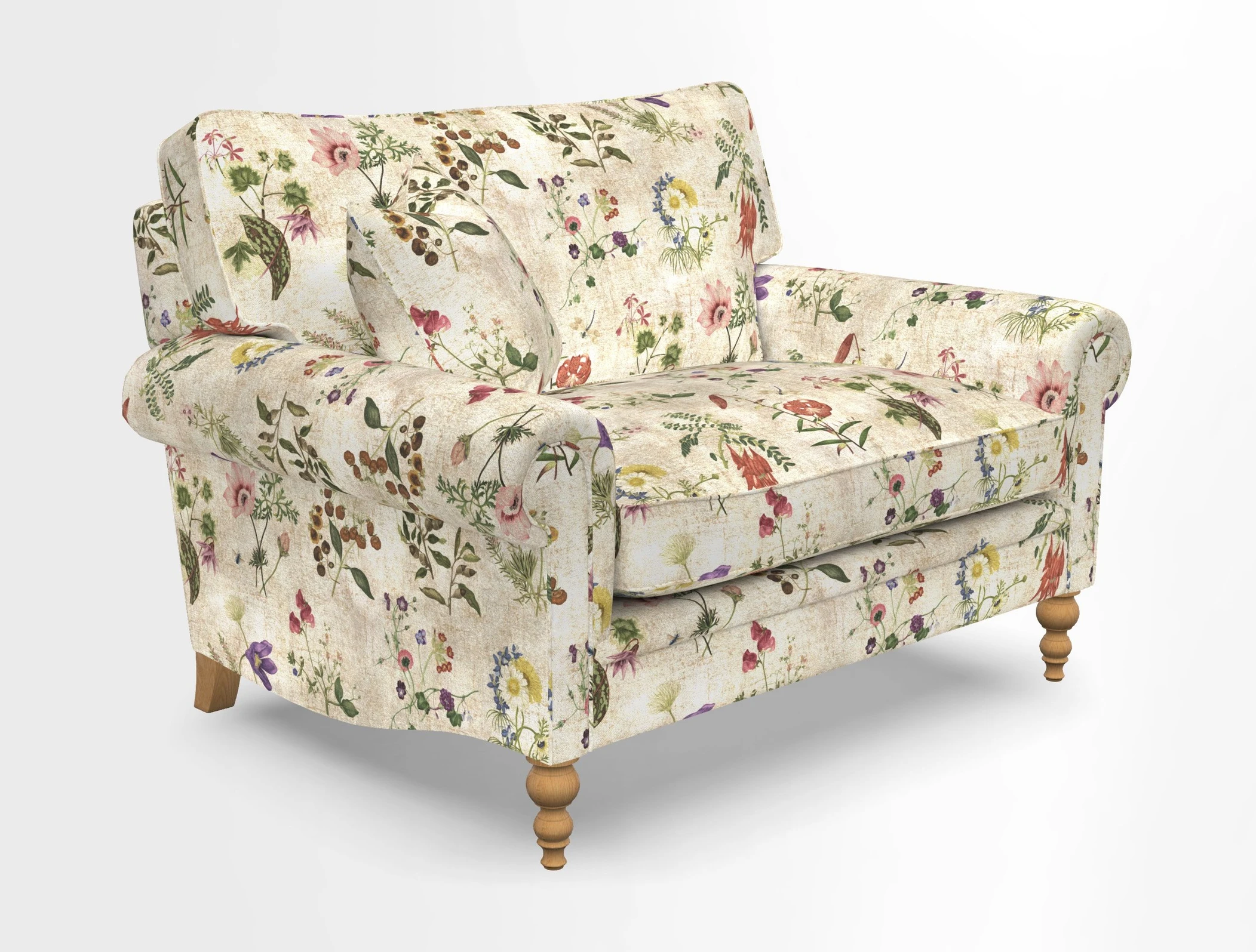 Aldingbourne 3 seater sofa in Grain Sack Stripe Linen Red