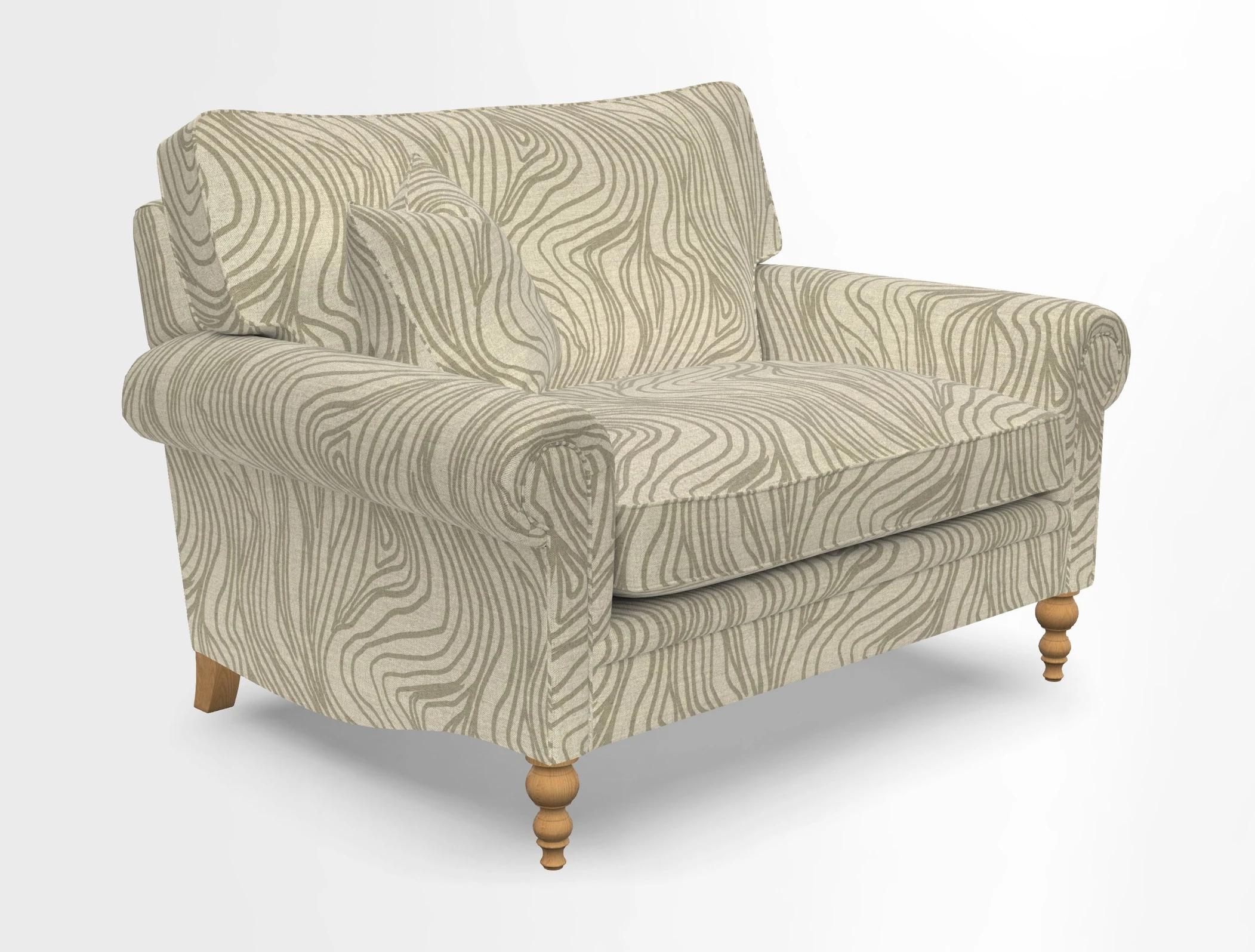Aldingbourne 3 seater sofa in Grain Sack Stripe Linen Red