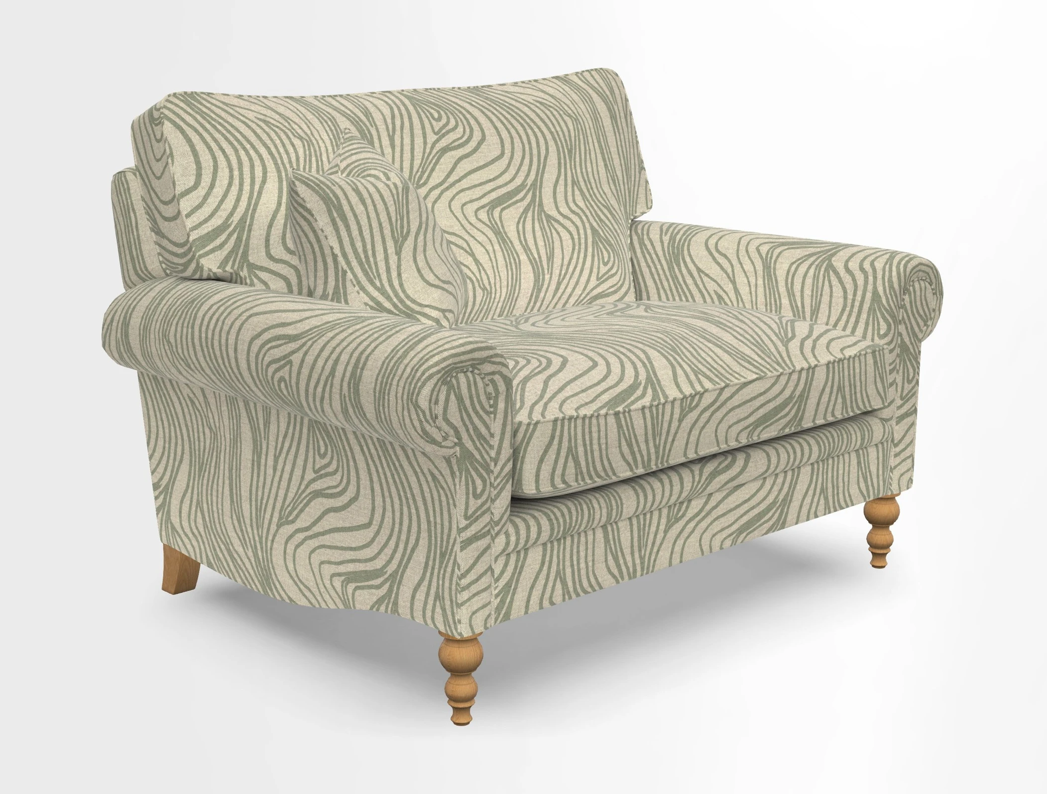 Aldingbourne 3 seater sofa in Grain Sack Stripe Linen Red