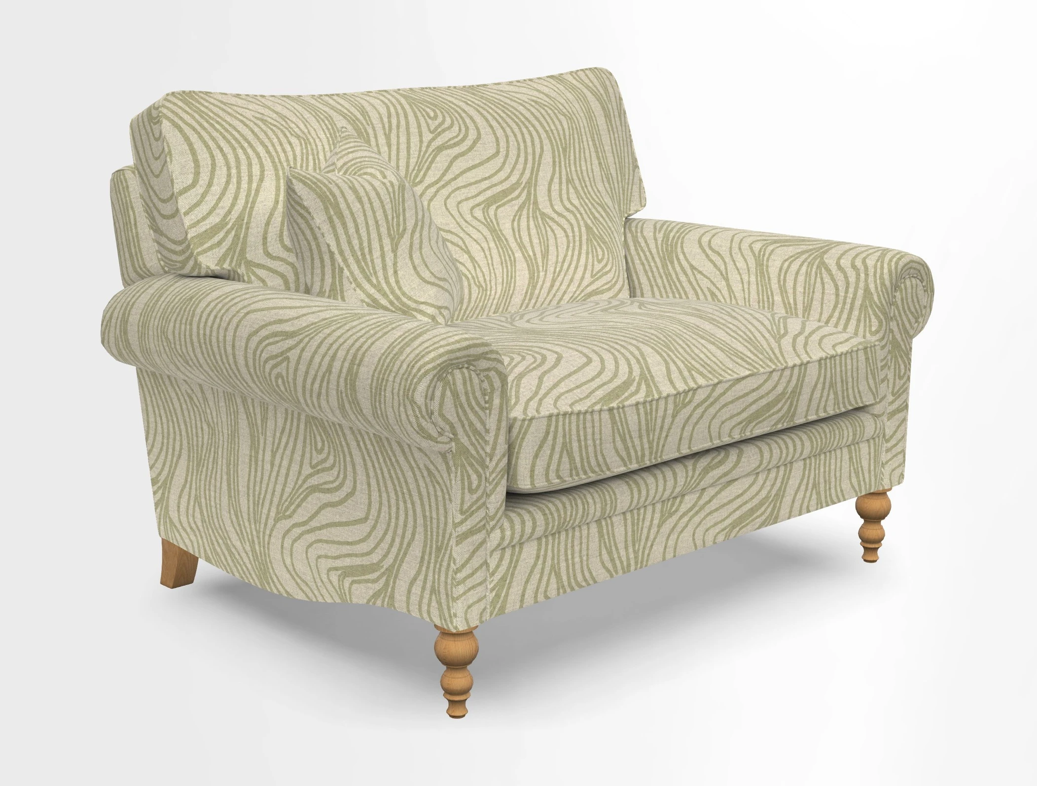 Aldingbourne 3 seater sofa in Grain Sack Stripe Linen Red