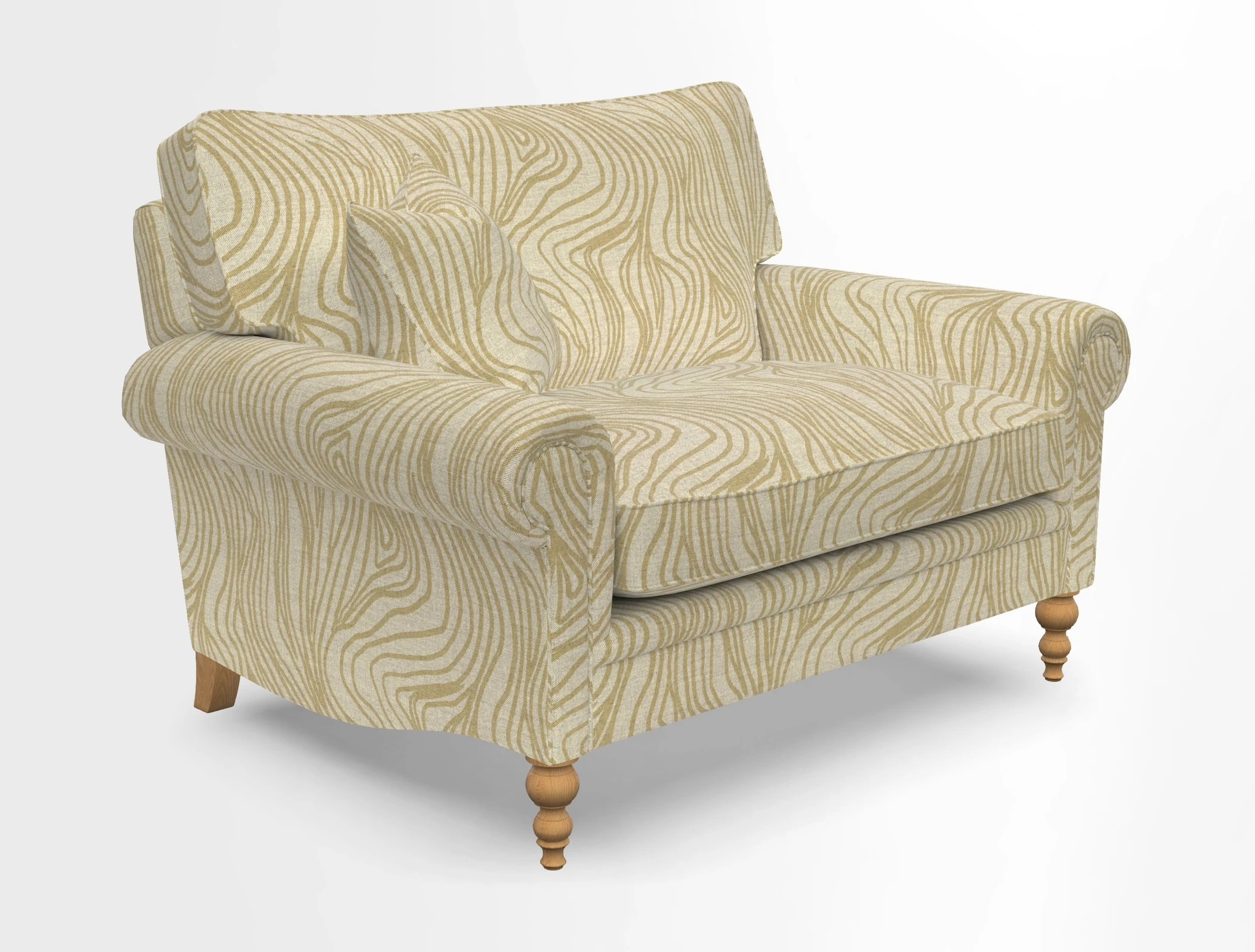 Aldingbourne 3 seater sofa in Grain Sack Stripe Linen Red