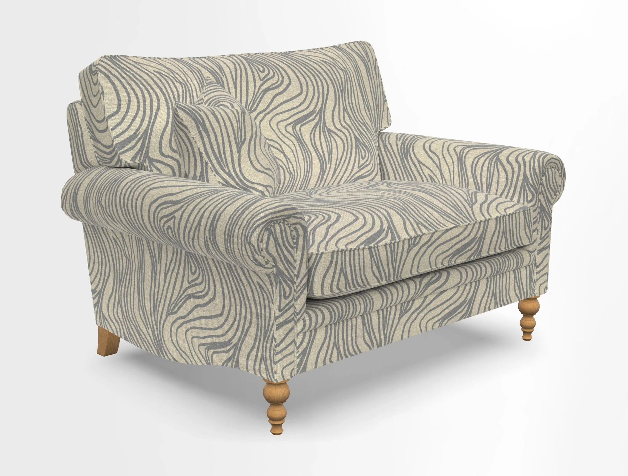 Aldingbourne 3 seater sofa in Grain Sack Stripe Linen Red