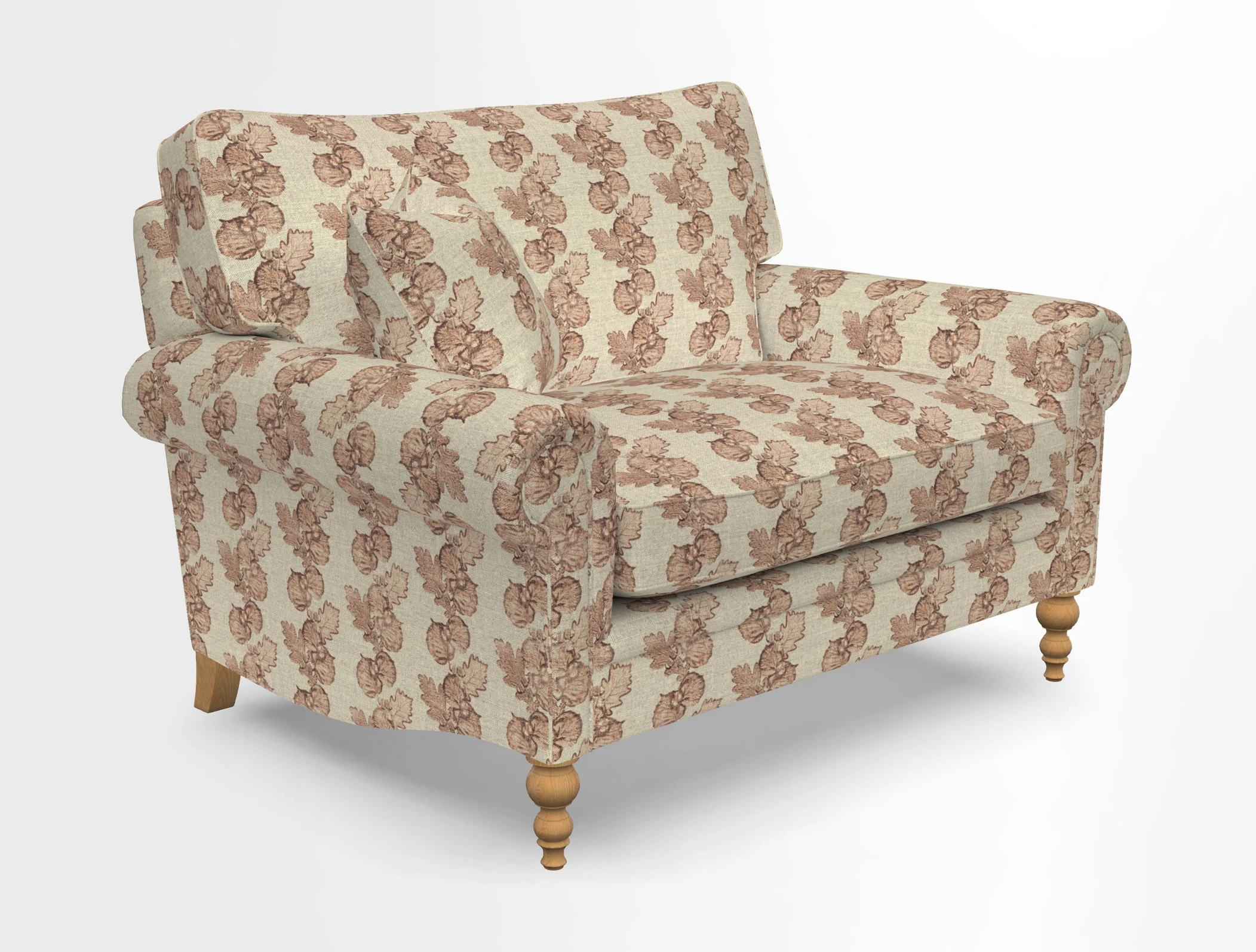 Aldingbourne 3 seater sofa in Grain Sack Stripe Linen Red