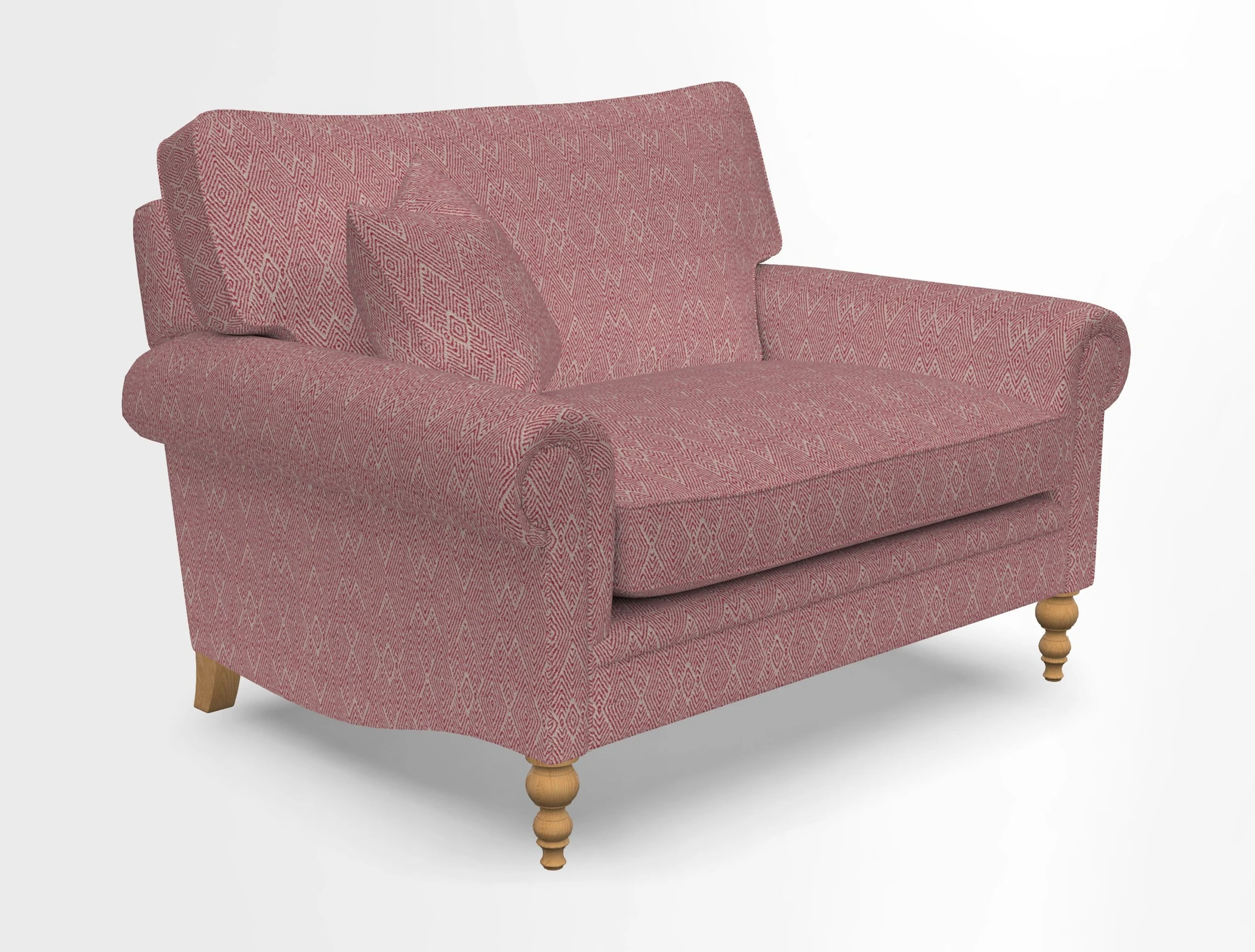 Aldingbourne 3 seater sofa in Grain Sack Stripe Linen Red