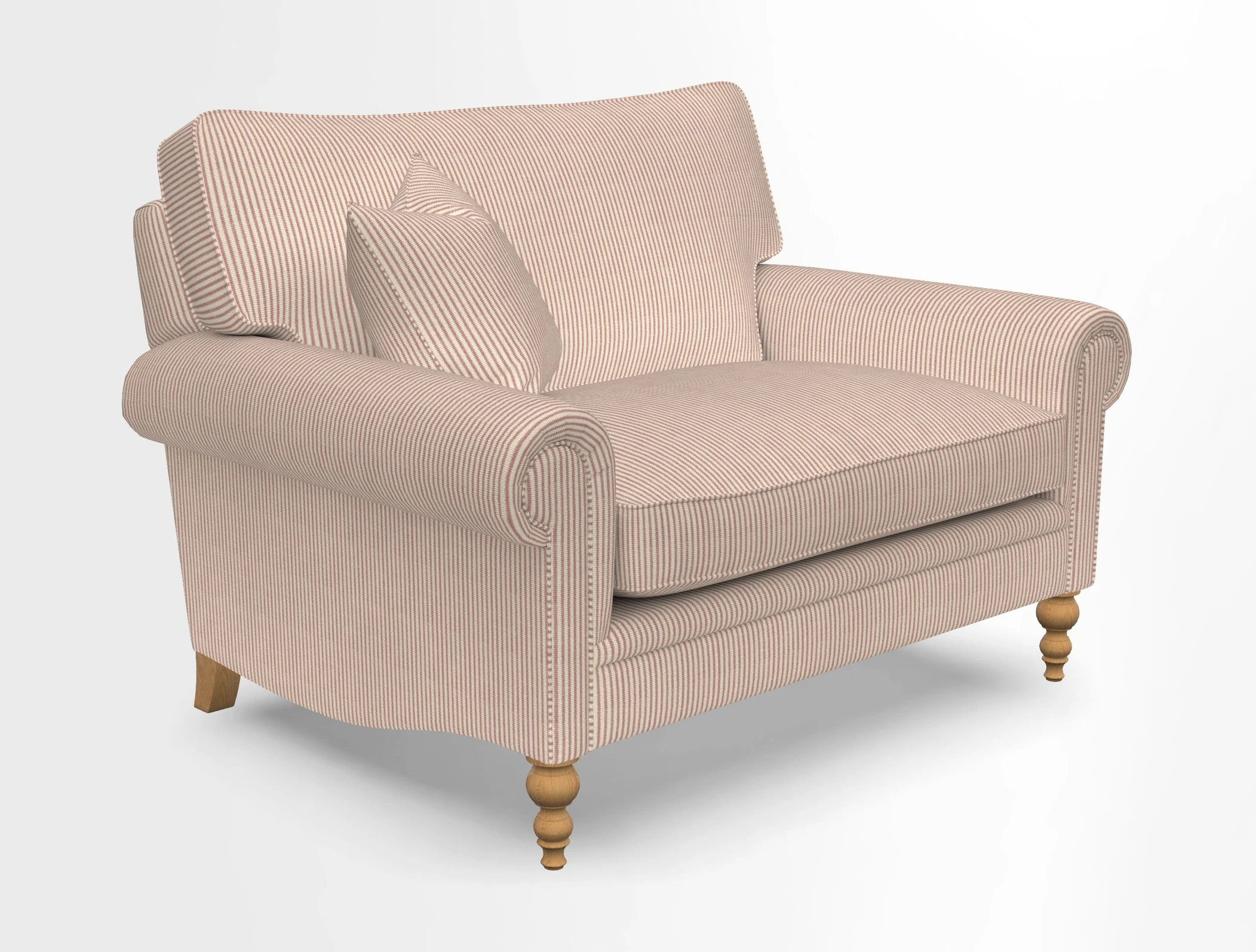 Aldingbourne 3 seater sofa in Grain Sack Stripe Linen Red