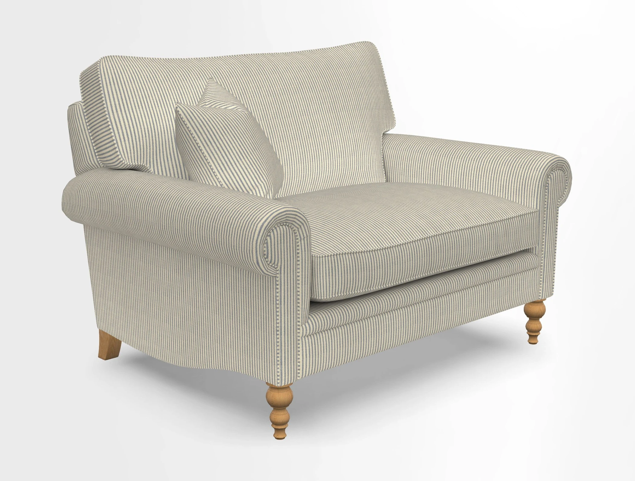 Aldingbourne 3 seater sofa in Grain Sack Stripe Linen Red