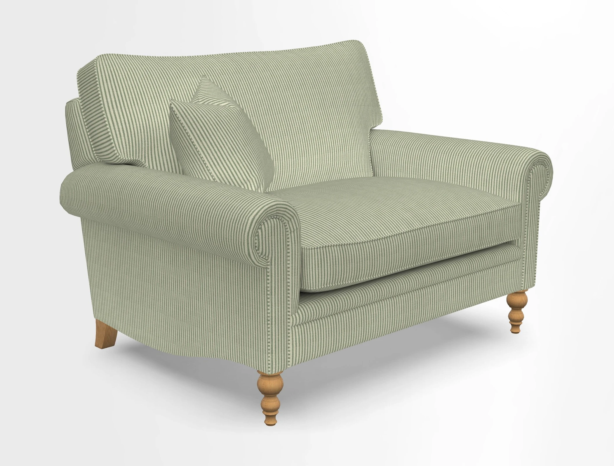 Aldingbourne 3 seater sofa in Grain Sack Stripe Linen Red