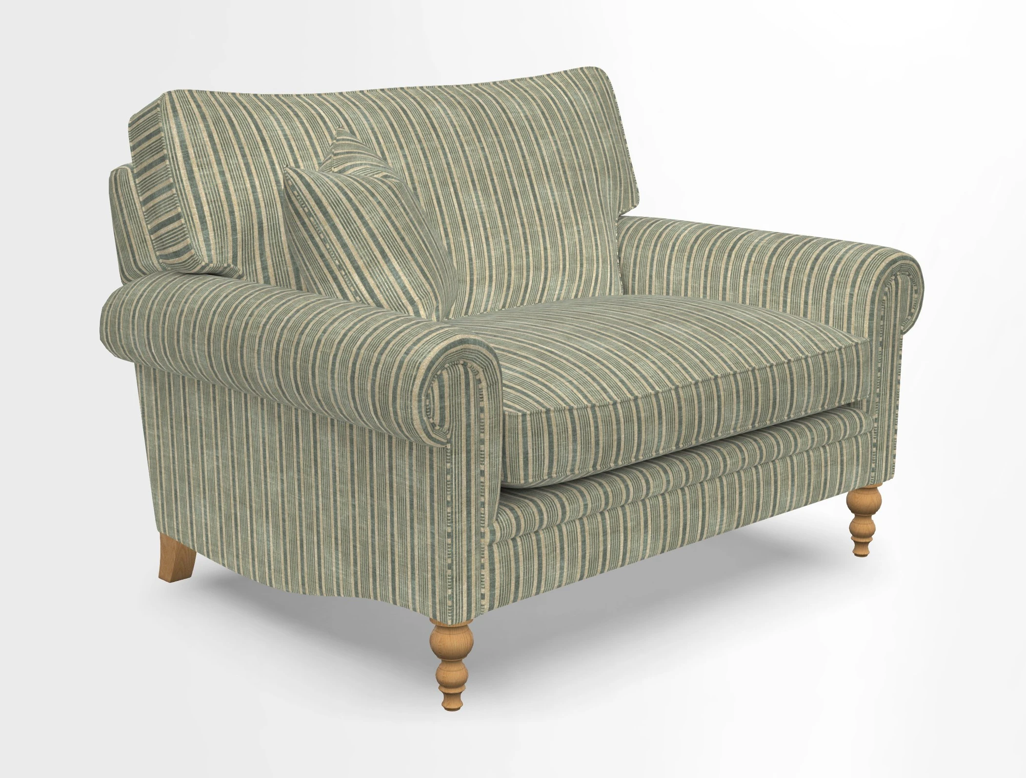 Aldingbourne 3 seater sofa in Grain Sack Stripe Linen Red