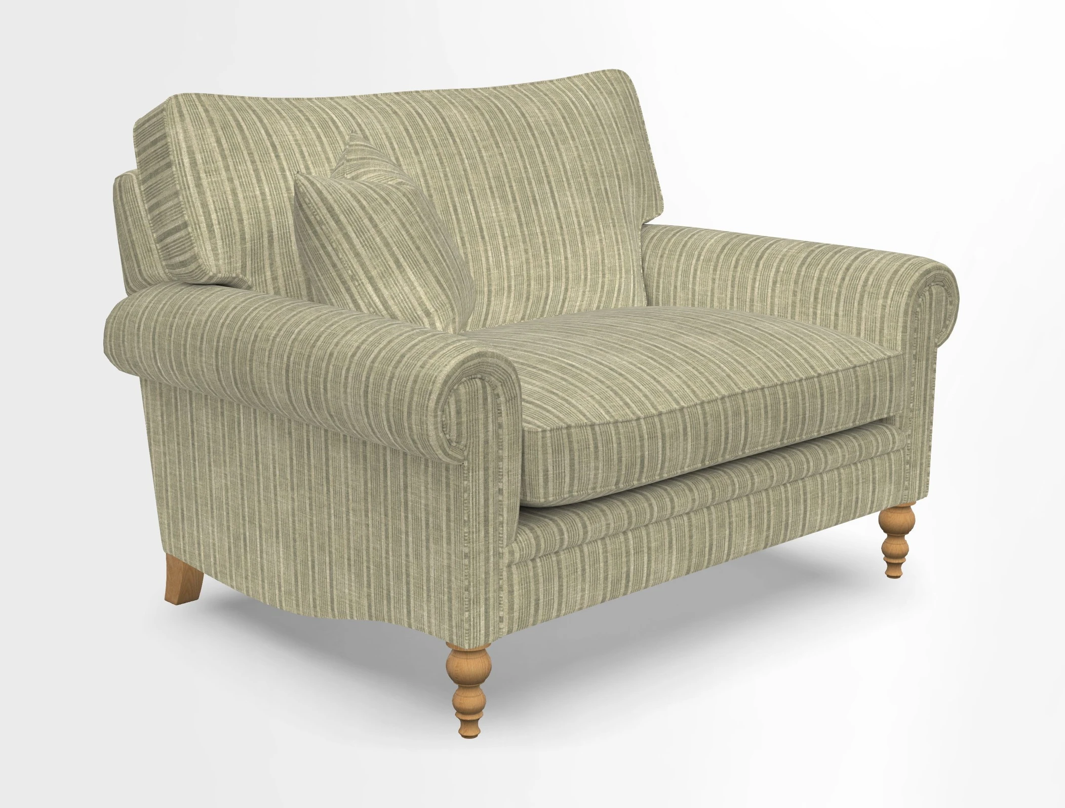 Aldingbourne 3 seater sofa in Grain Sack Stripe Linen Red