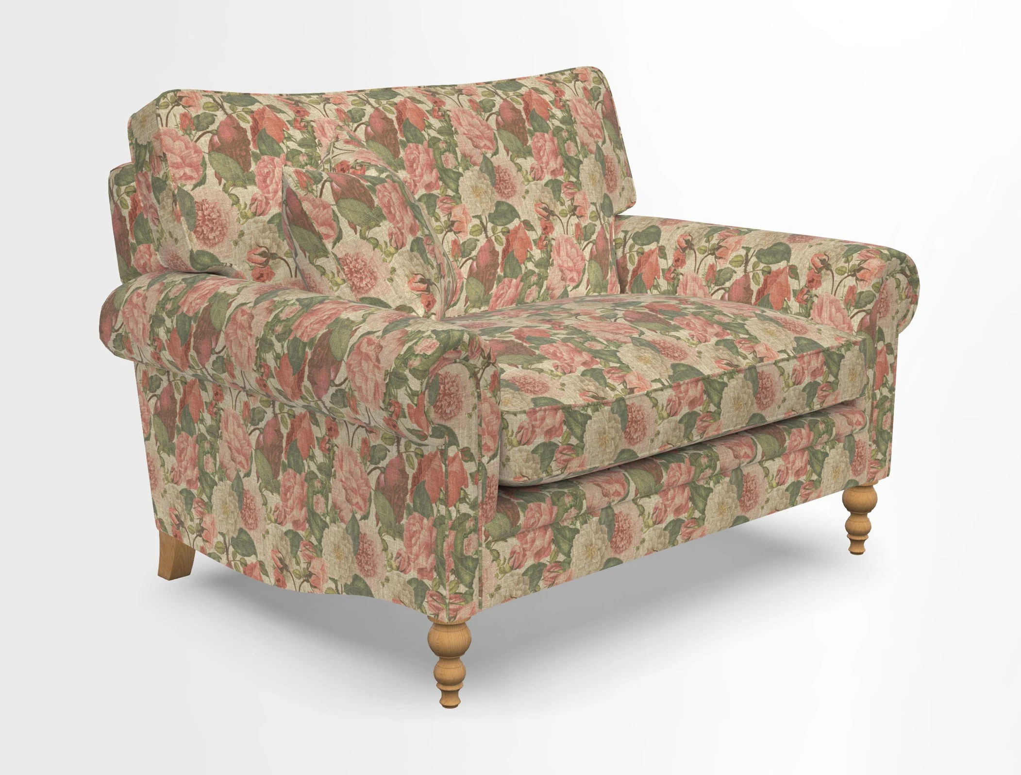 Aldingbourne 3 seater sofa in Grain Sack Stripe Linen Red