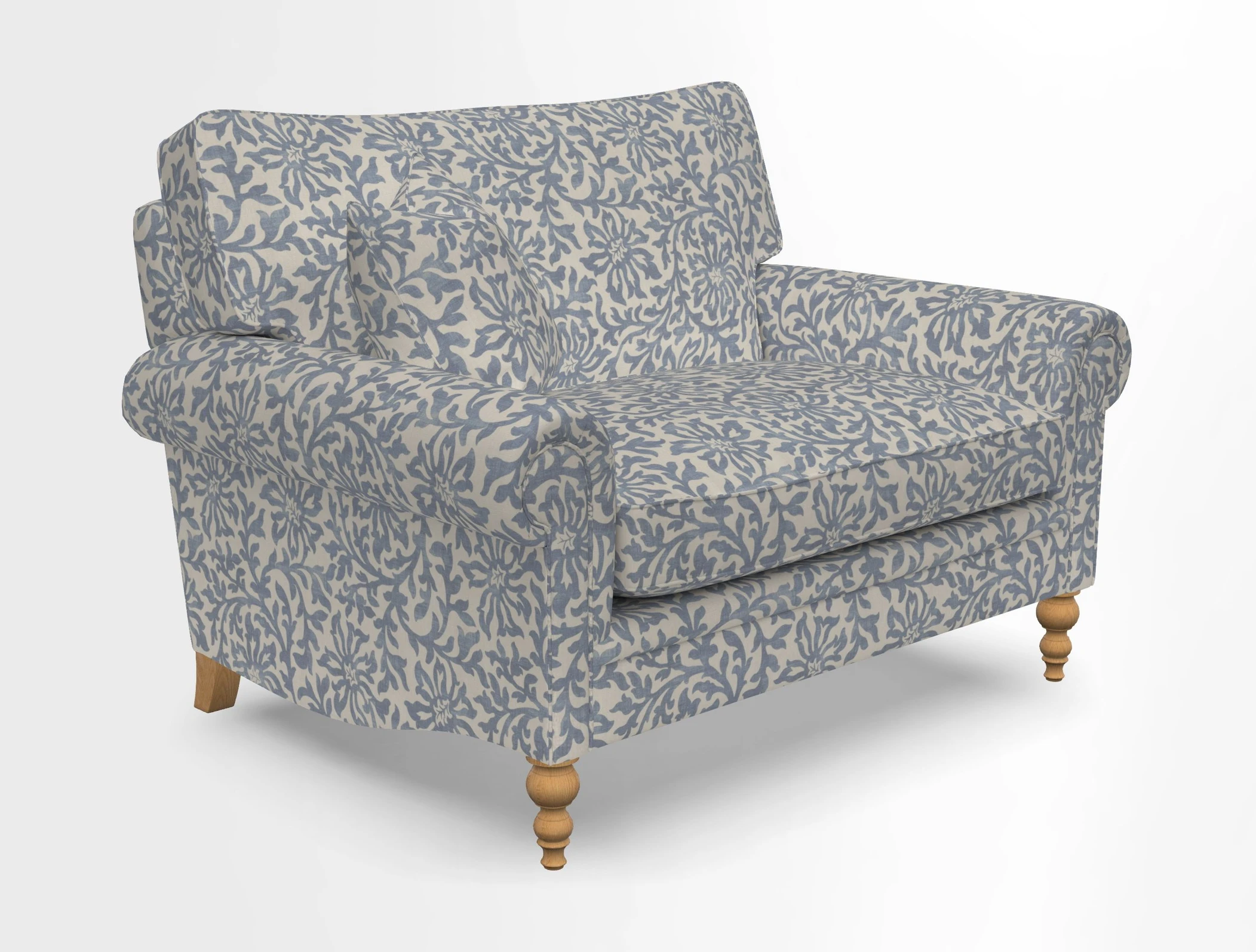 Aldingbourne 3 seater sofa in Grain Sack Stripe Linen Red