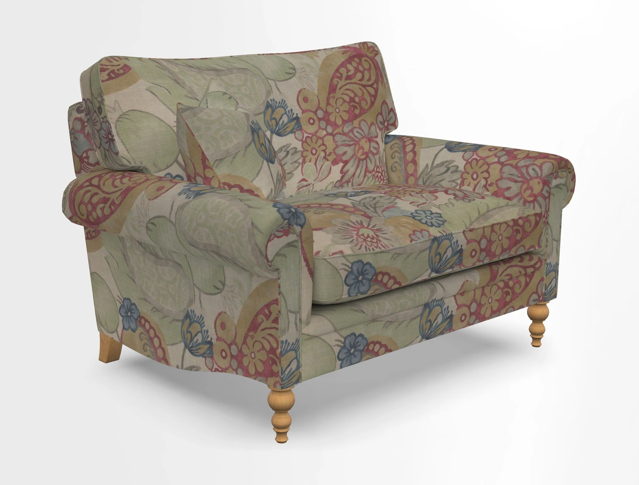 Aldingbourne 3 seater sofa in Grain Sack Stripe Linen Red