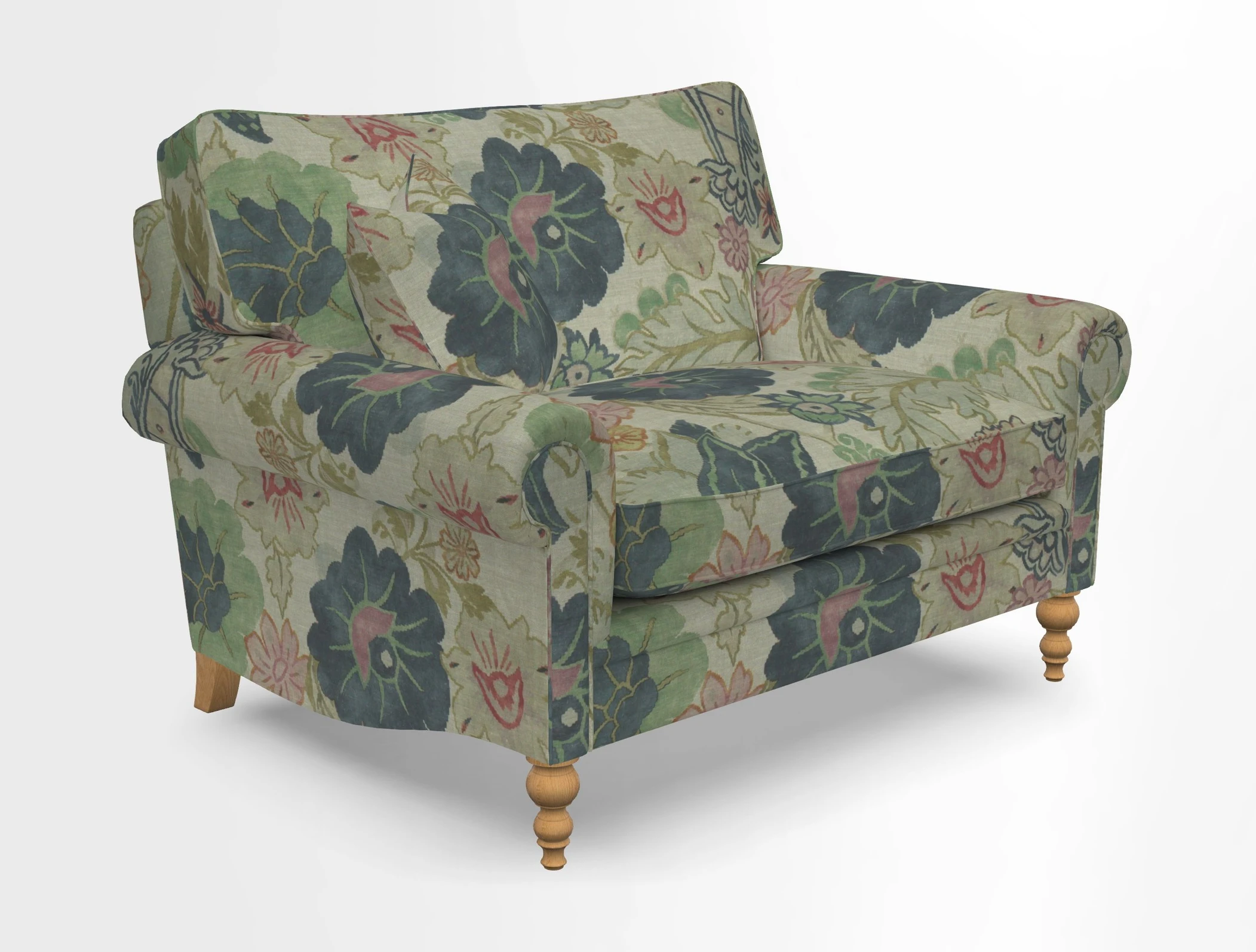 Aldingbourne 3 seater sofa in Grain Sack Stripe Linen Red