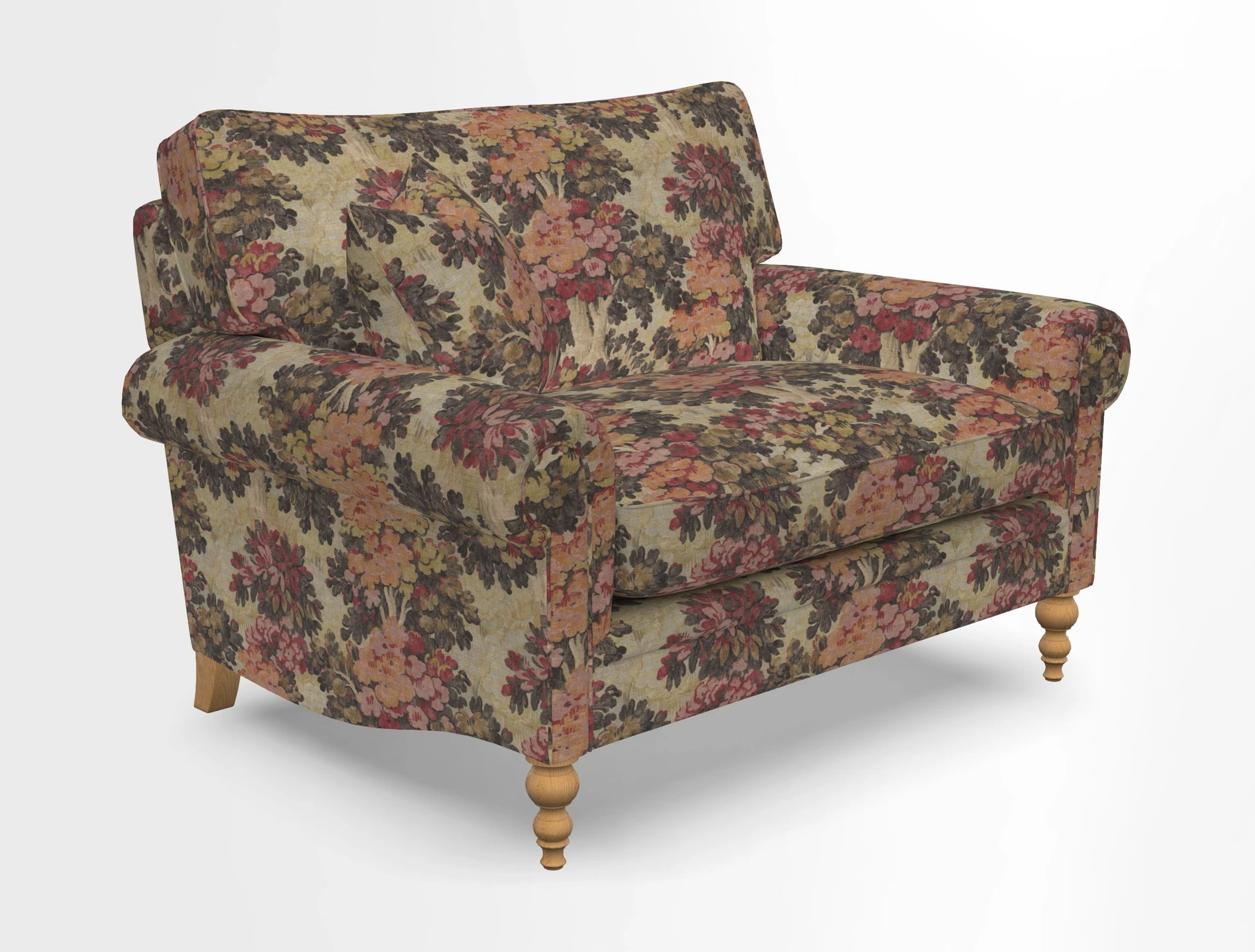 Aldingbourne 3 seater sofa in Grain Sack Stripe Linen Red