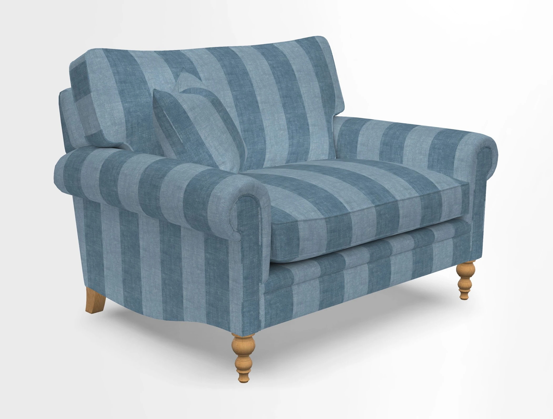 Aldingbourne 3 seater sofa in Grain Sack Stripe Linen Red