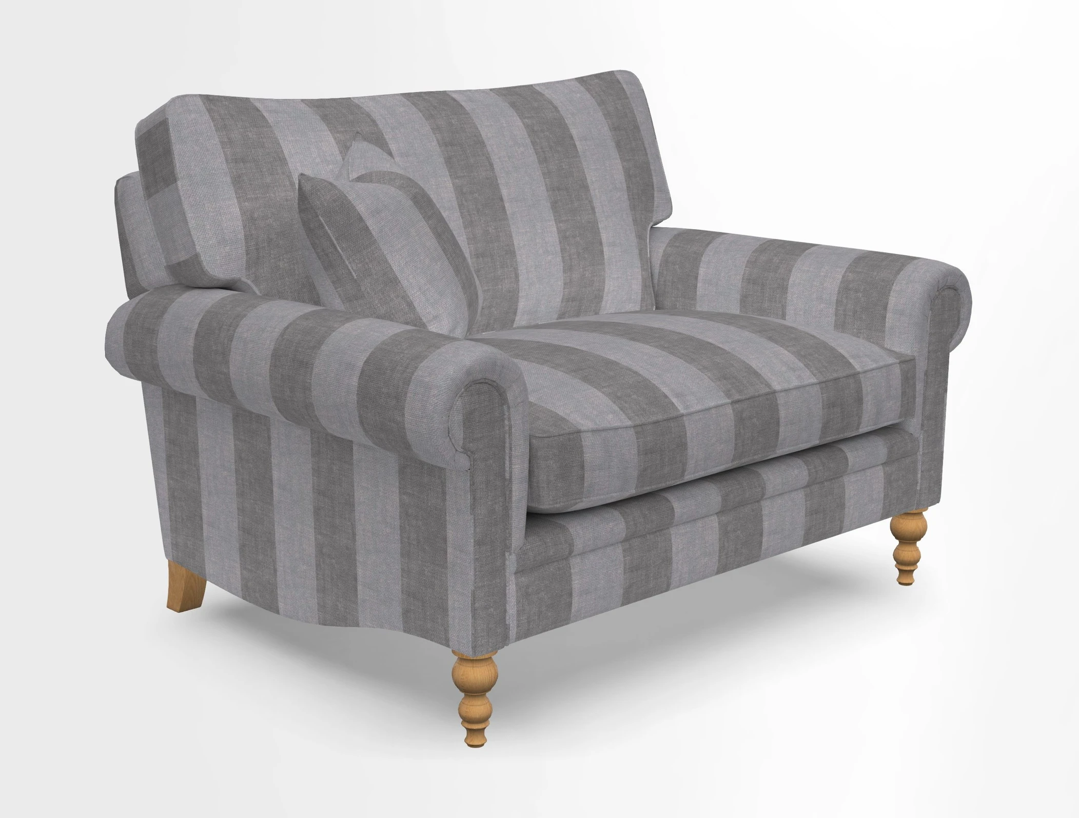 Aldingbourne 3 seater sofa in Grain Sack Stripe Linen Red