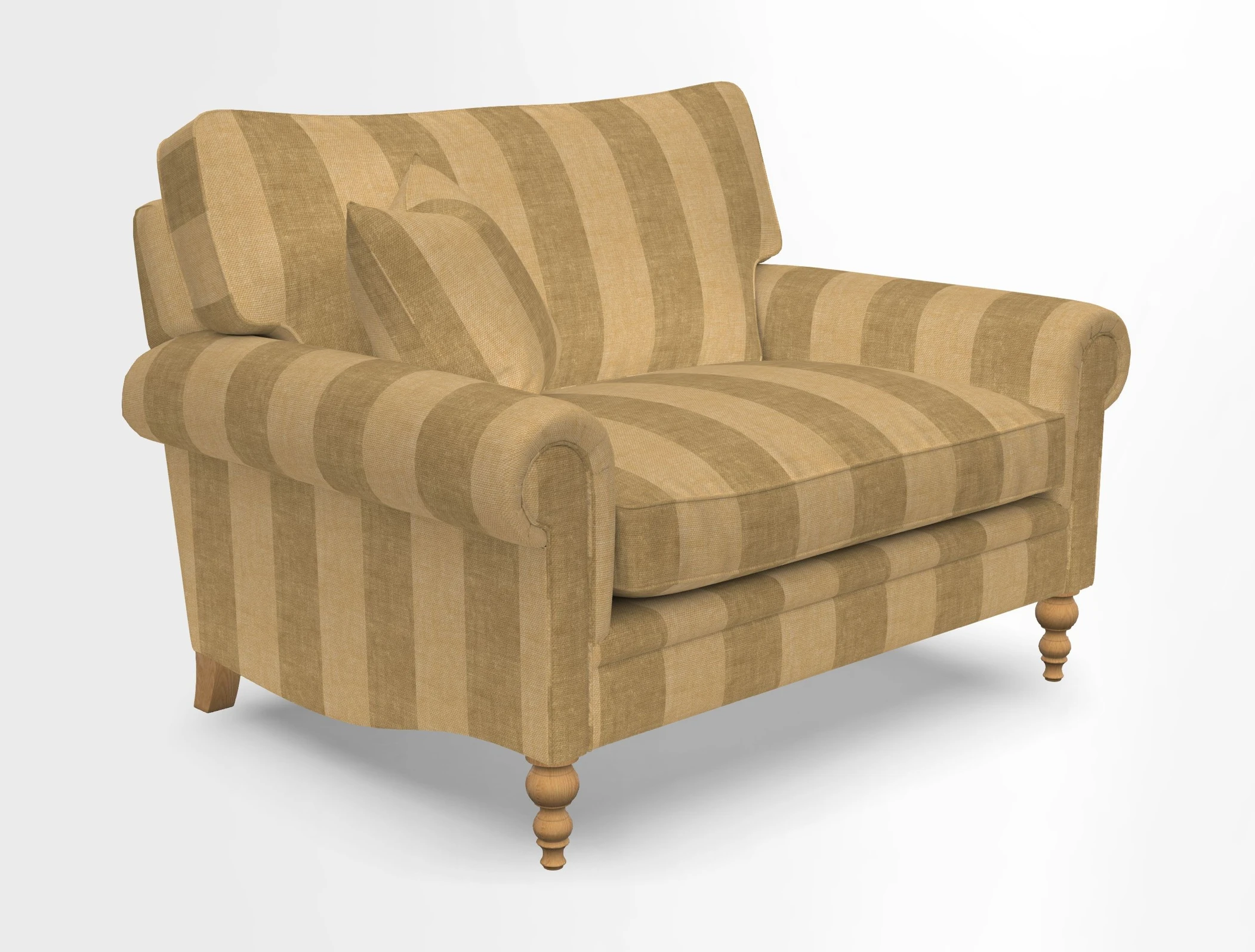 Aldingbourne 3 seater sofa in Grain Sack Stripe Linen Red