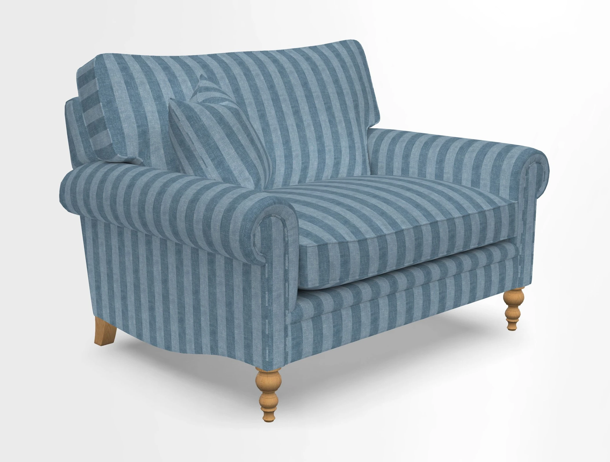 Aldingbourne 3 seater sofa in Grain Sack Stripe Linen Red