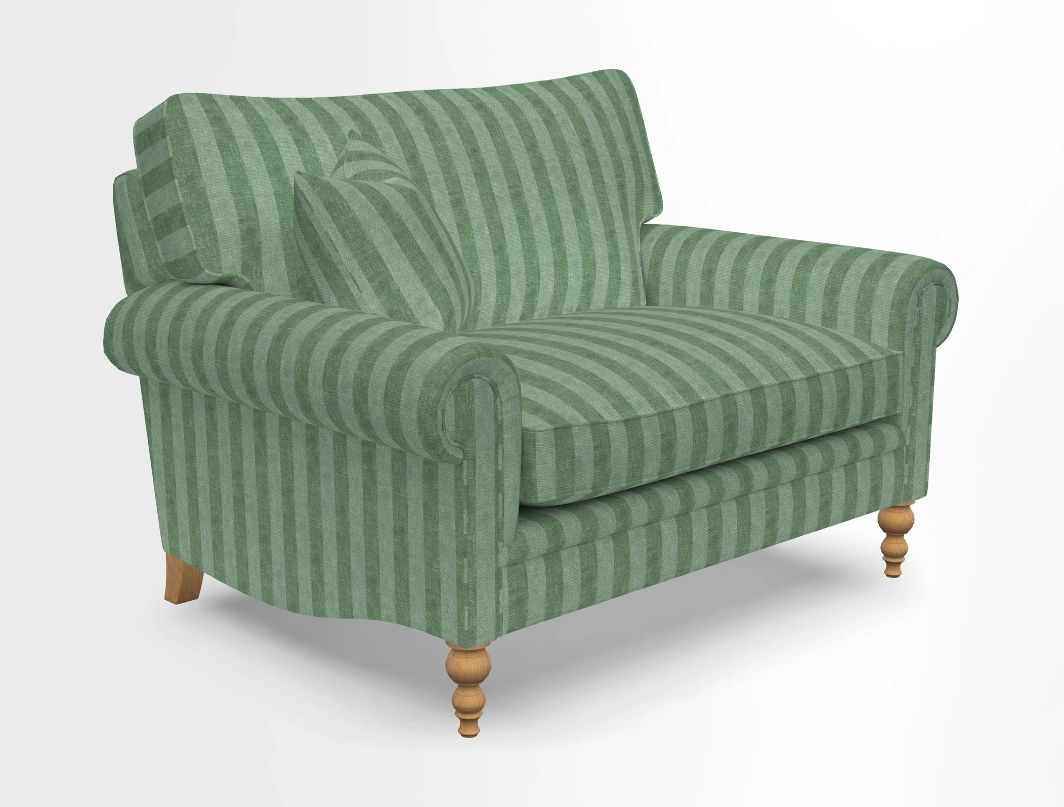 Aldingbourne 3 seater sofa in Grain Sack Stripe Linen Red