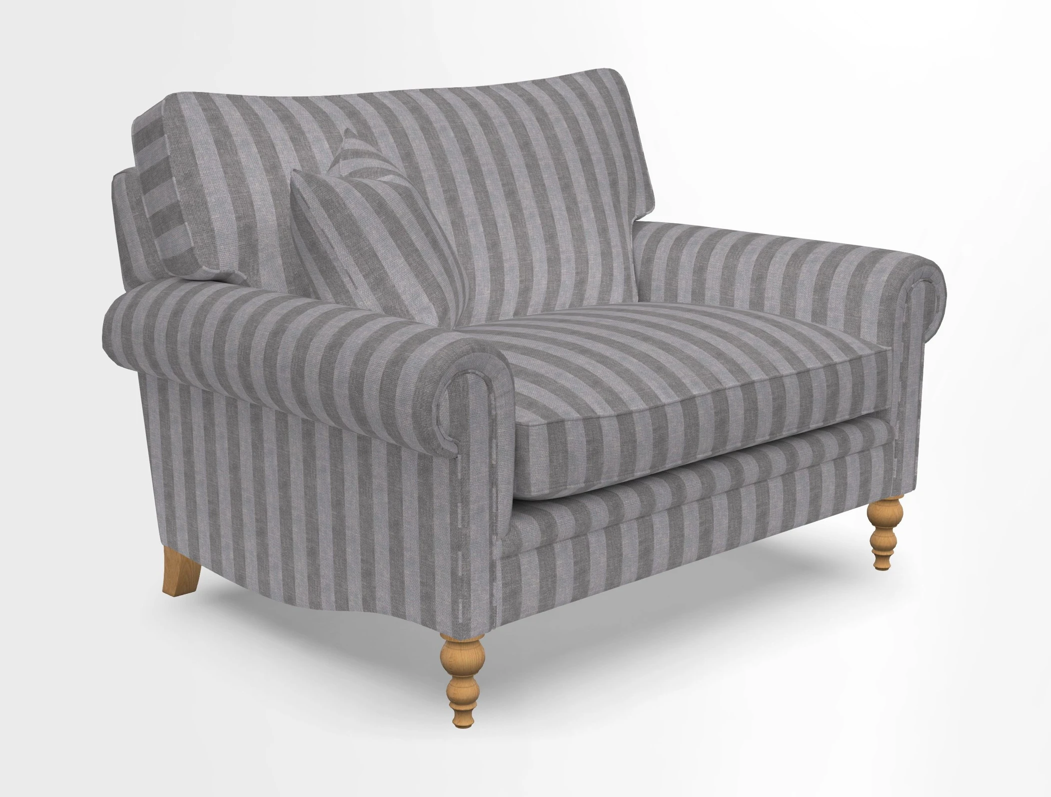 Aldingbourne 3 seater sofa in Grain Sack Stripe Linen Red
