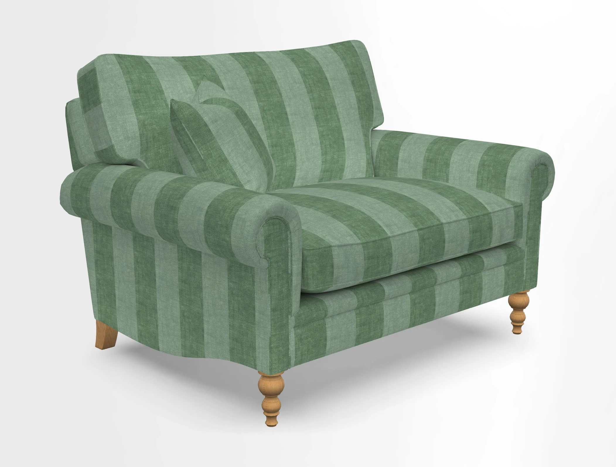 Aldingbourne 3 seater sofa in Grain Sack Stripe Linen Red