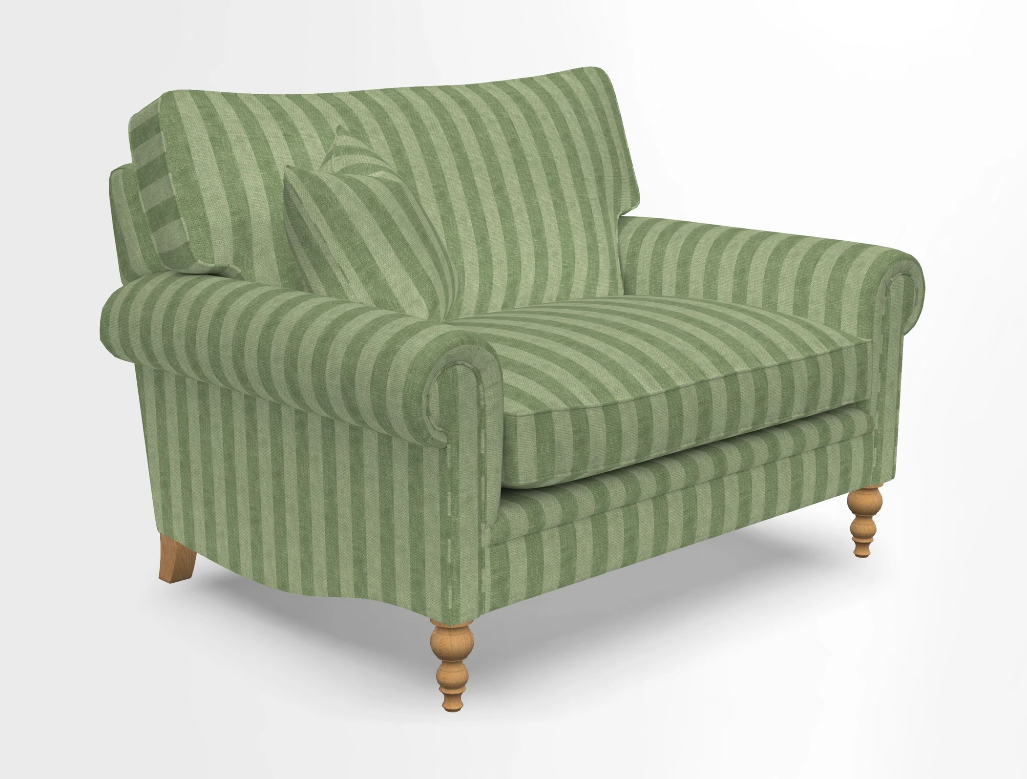 Aldingbourne 3 seater sofa in Grain Sack Stripe Linen Red
