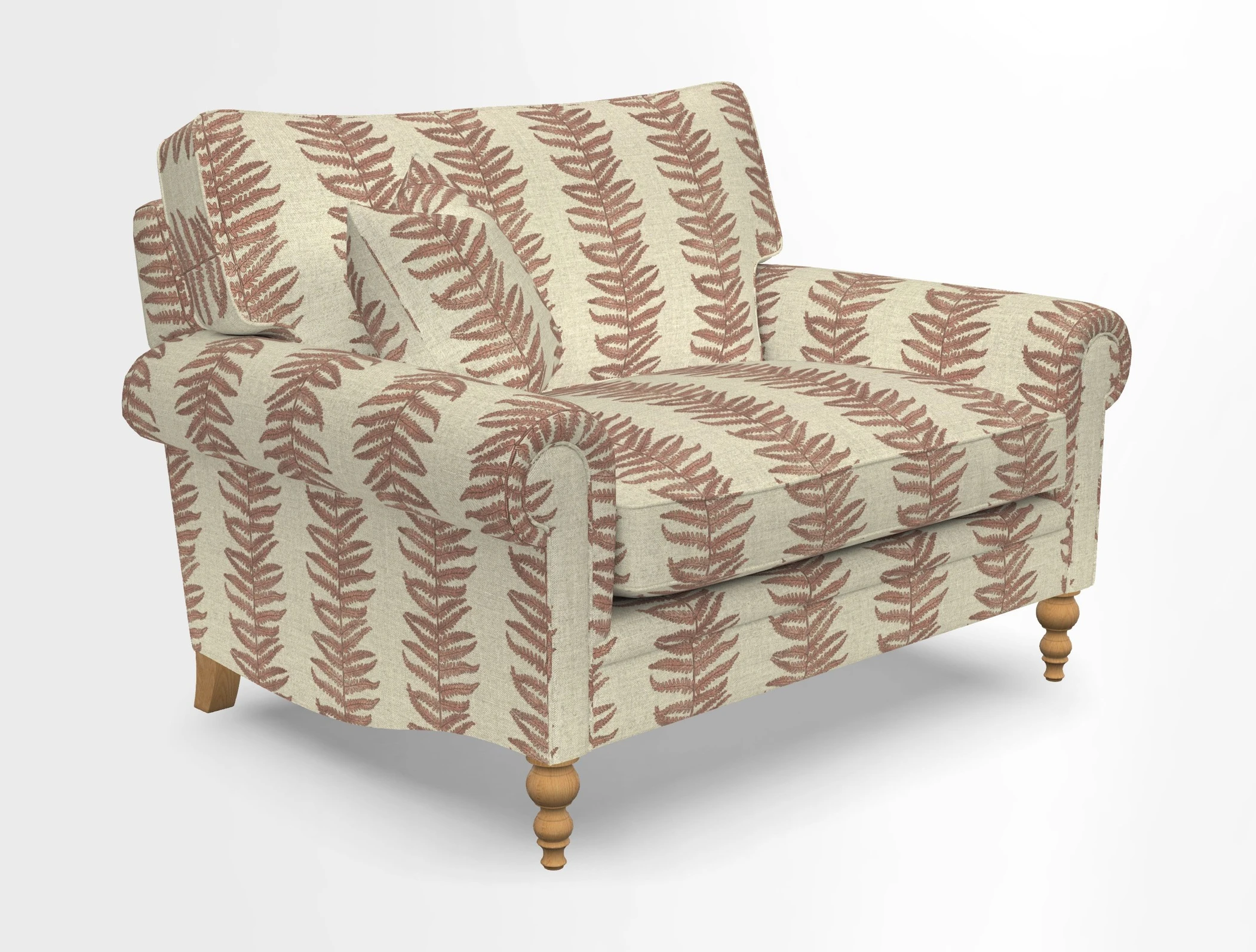 Aldingbourne 3 seater sofa in Grain Sack Stripe Linen Red