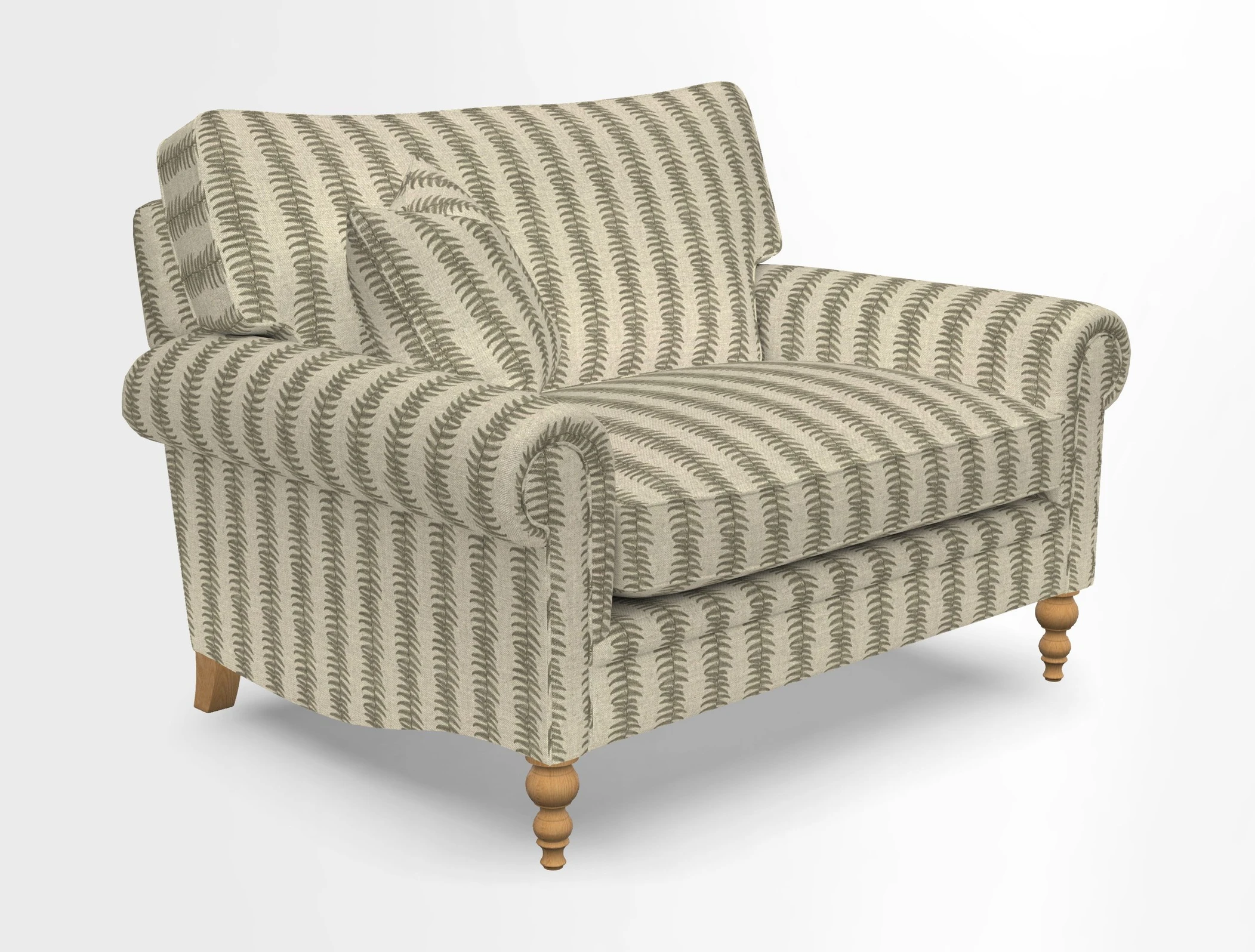 Aldingbourne 3 seater sofa in Grain Sack Stripe Linen Red