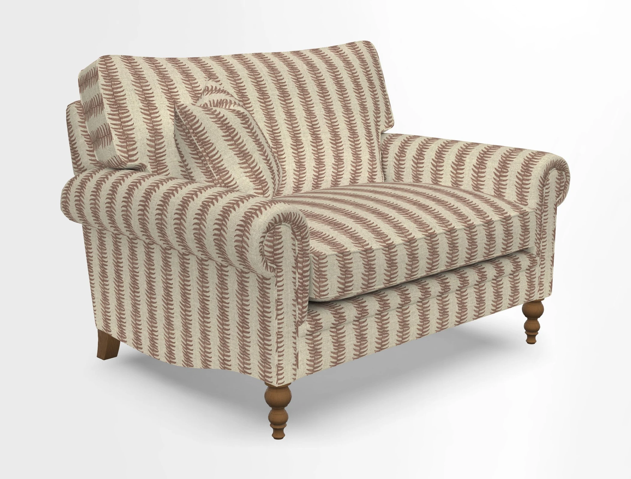 Aldingbourne 3 seater sofa in Grain Sack Stripe Linen Red