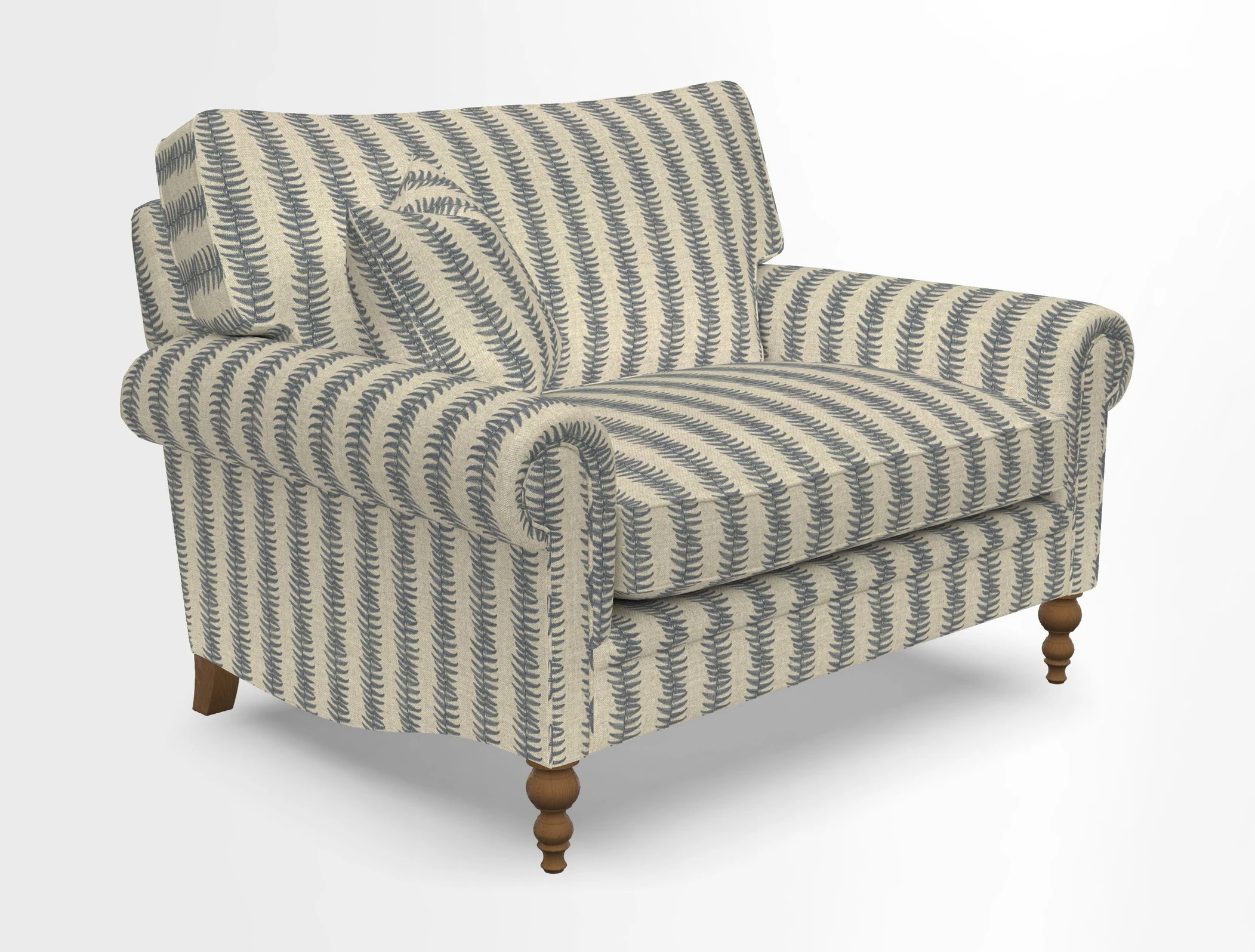 Aldingbourne 3 seater sofa in Grain Sack Stripe Linen Red